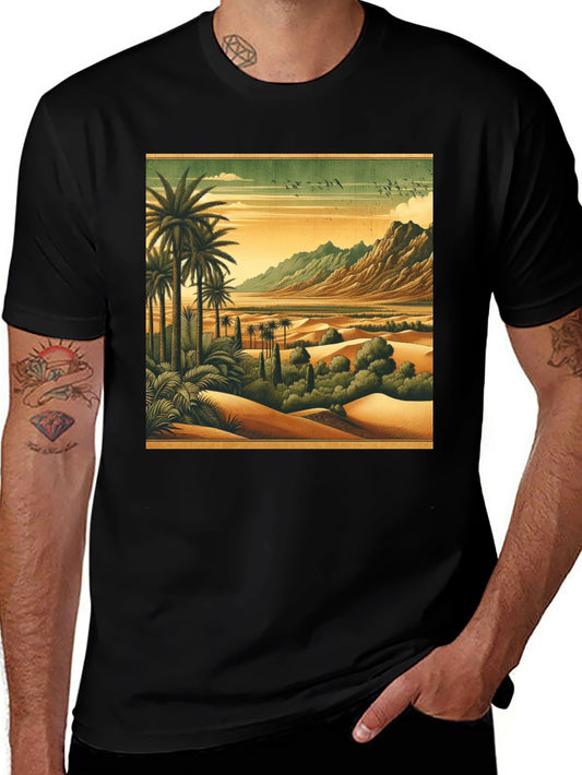 Retro Desert Oasis Graphic T-Shirt