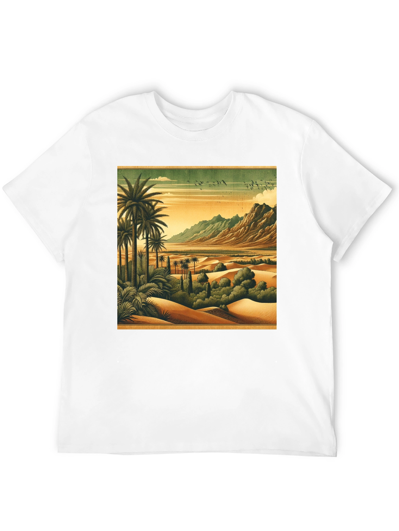 Retro Desert Oasis Graphic T-Shirt