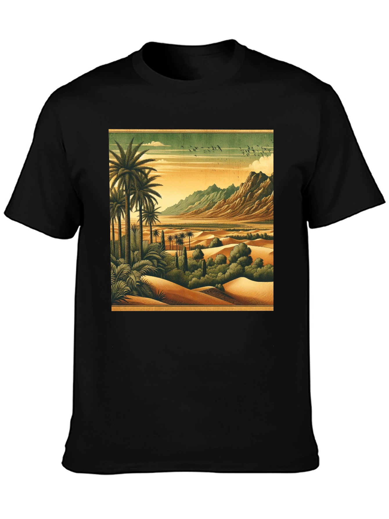 Retro Desert Oasis Graphic T-Shirt