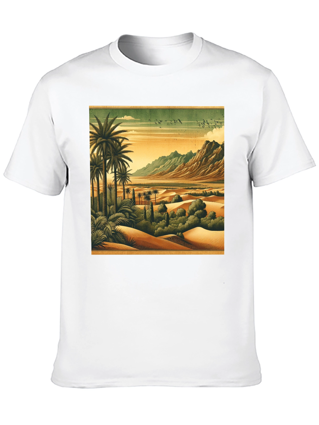 Retro Desert Oasis Graphic T-Shirt