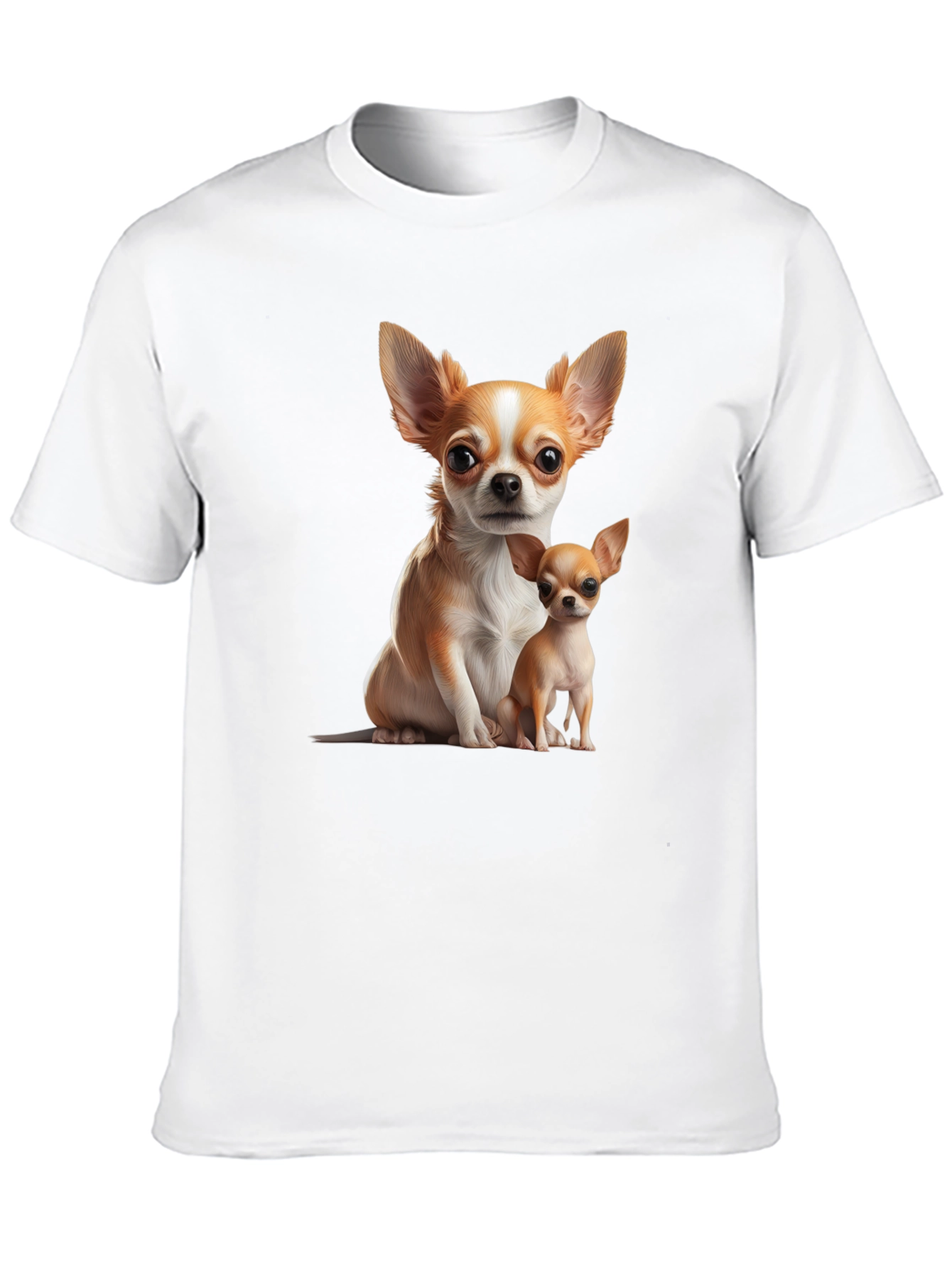 Chihuahua Print Black T-Shirt