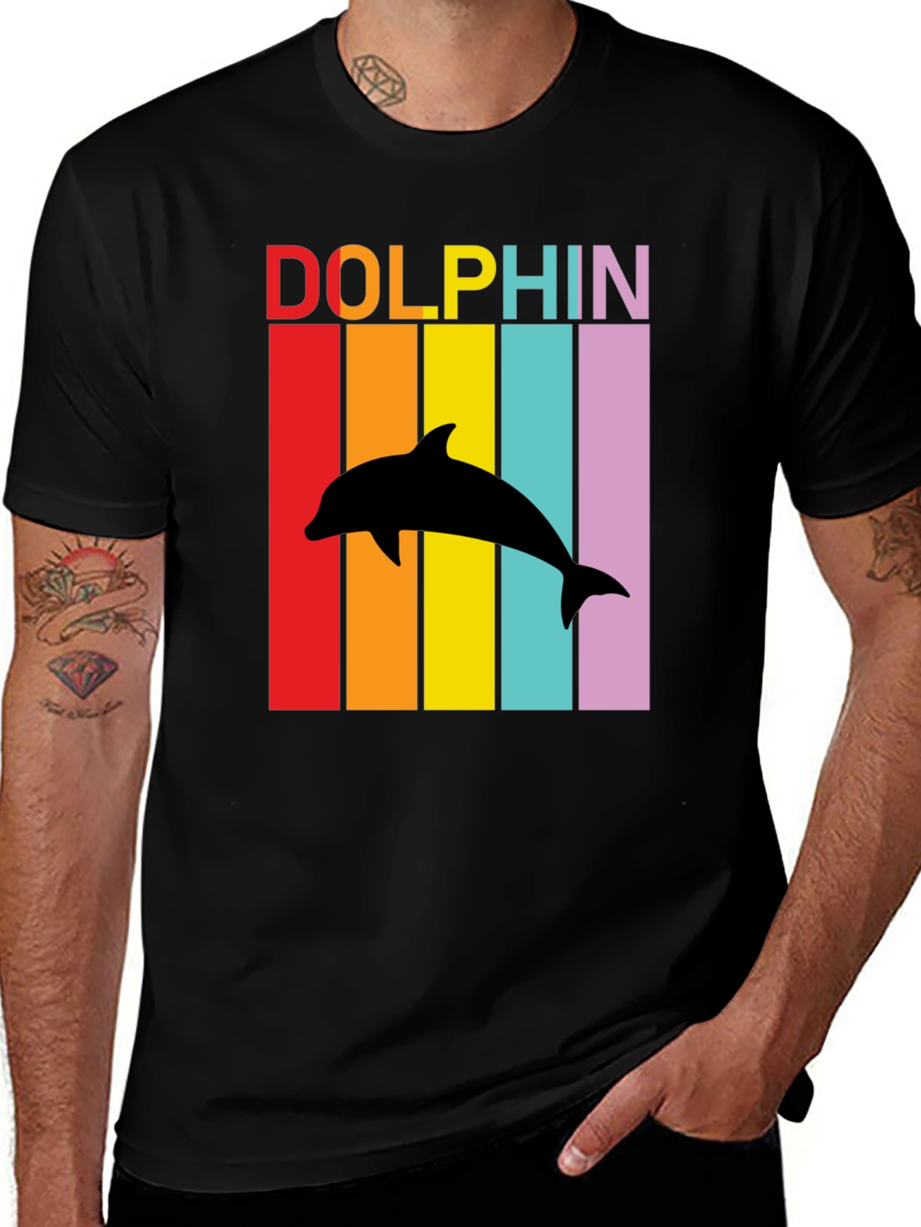 Retro Dolphin T-Shirt - Vibrant Graphic Tee