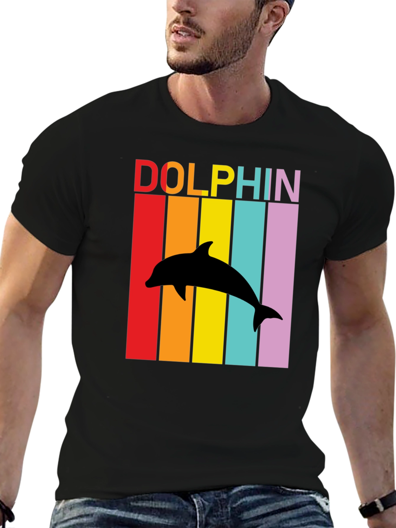 Retro Dolphin T-Shirt - Vibrant Graphic Tee