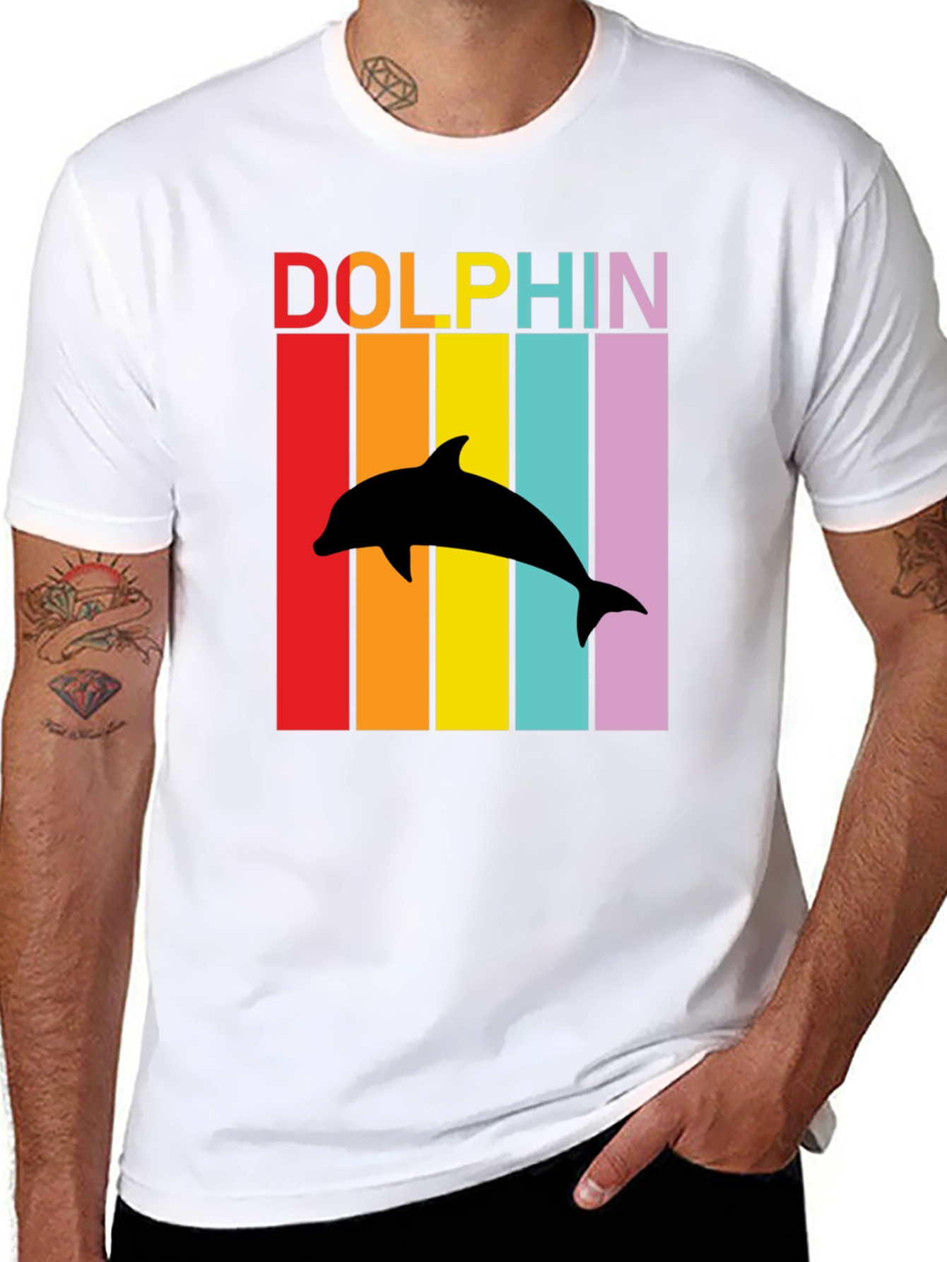 Retro Dolphin T-Shirt - Vibrant Graphic Tee