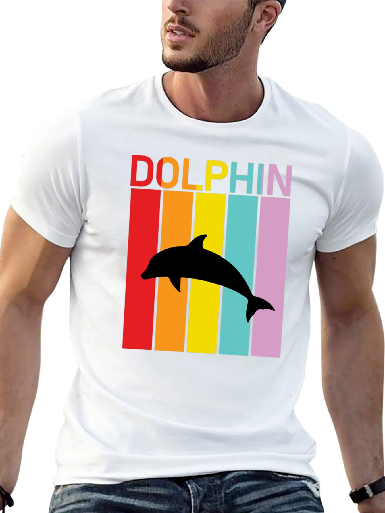 Retro Dolphin T-Shirt - Vibrant Graphic Tee