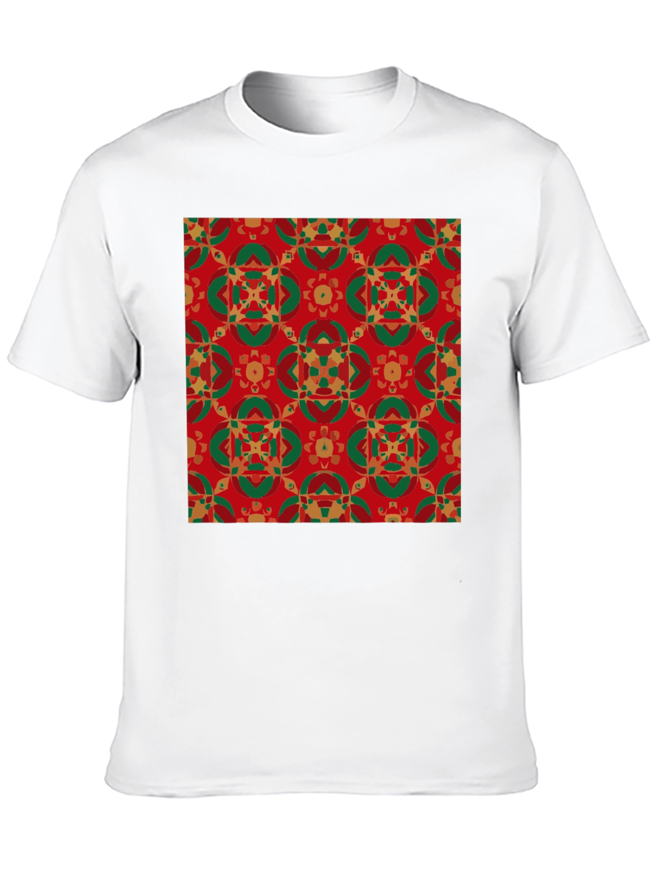 Festive Patterned Crew Neck T-Shirt