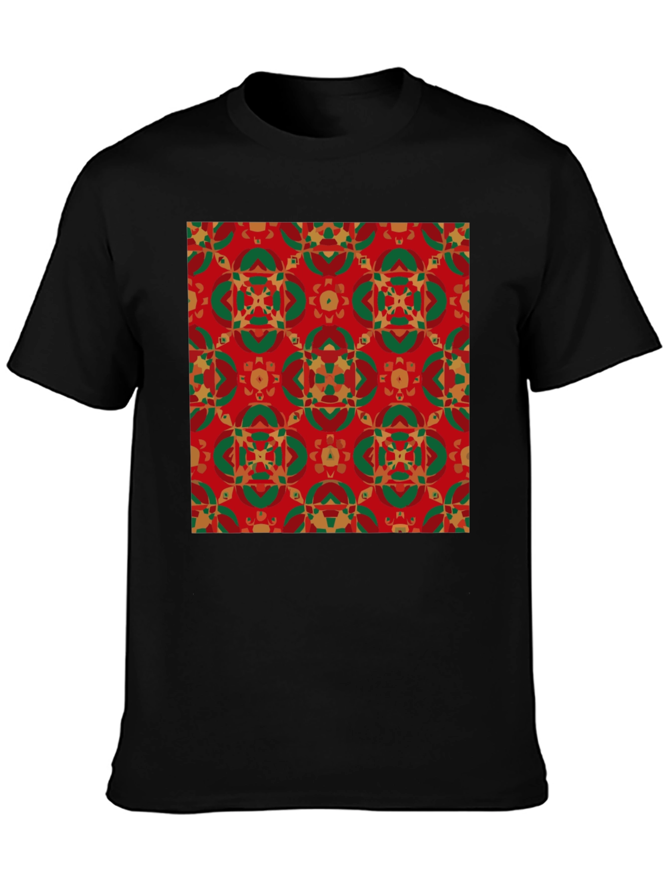 Festive Patterned Crew Neck T-Shirt