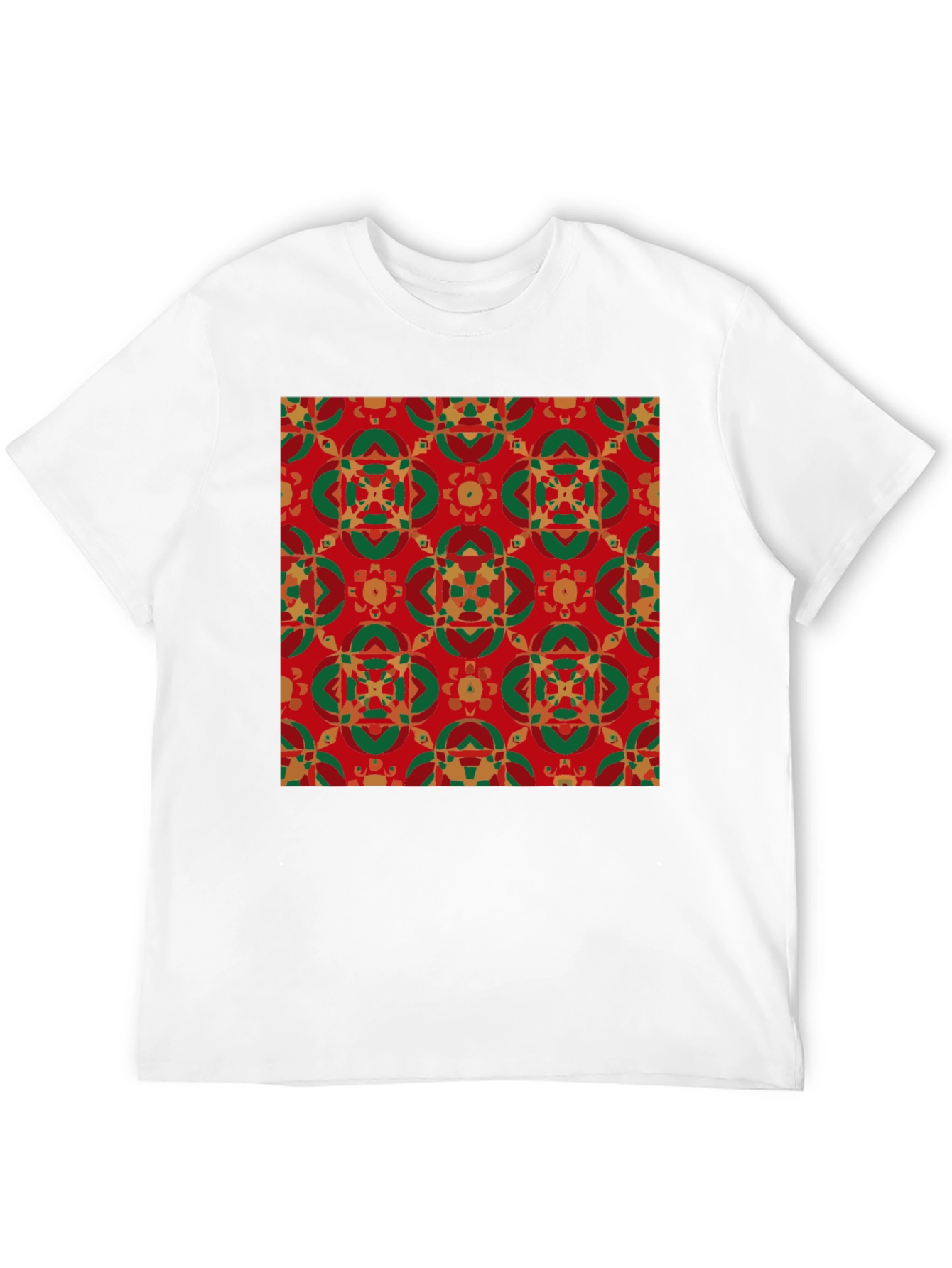 Festive Patterned Crew Neck T-Shirt