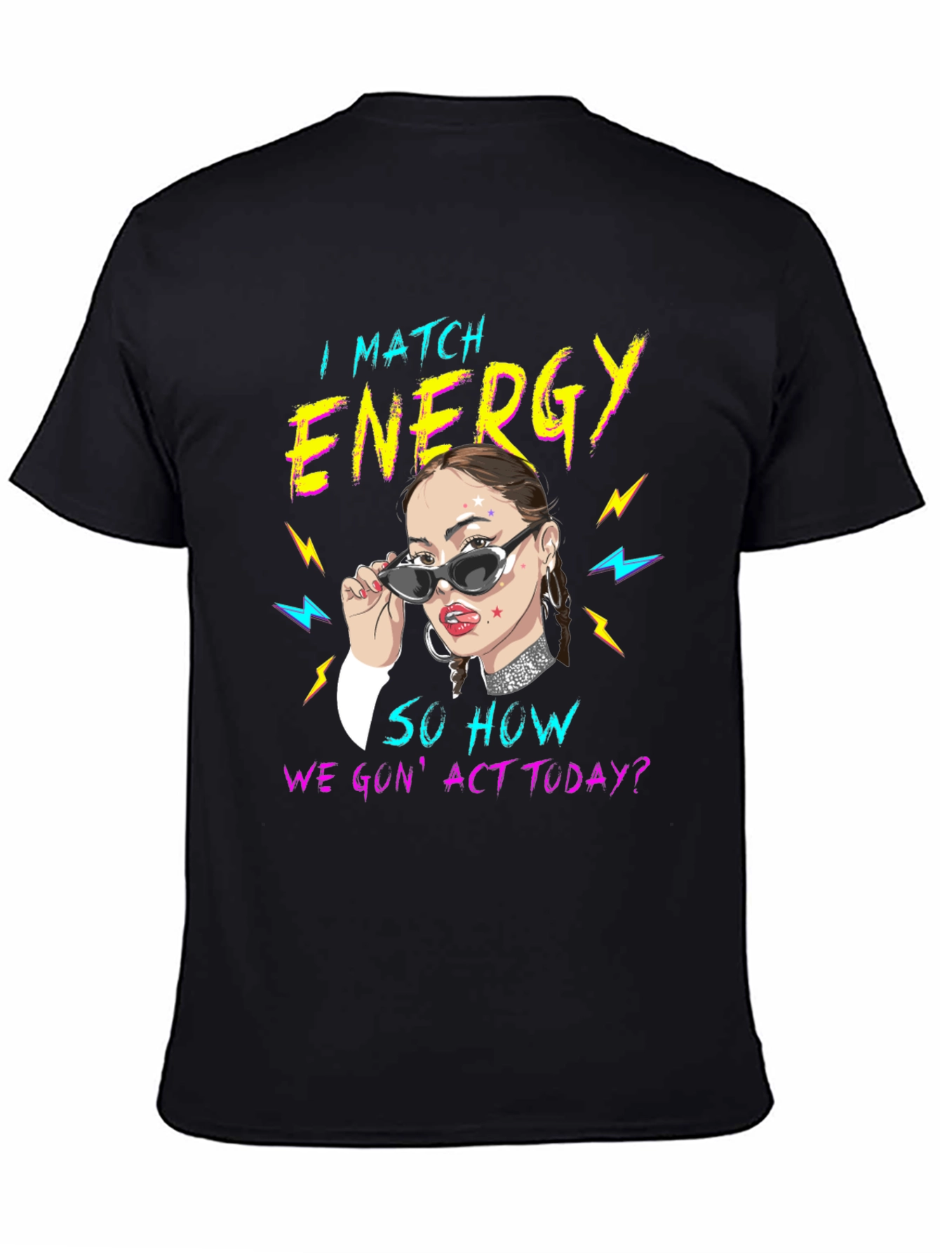 I Match Energy Graphic Tee - Black Unisex T-Shirt