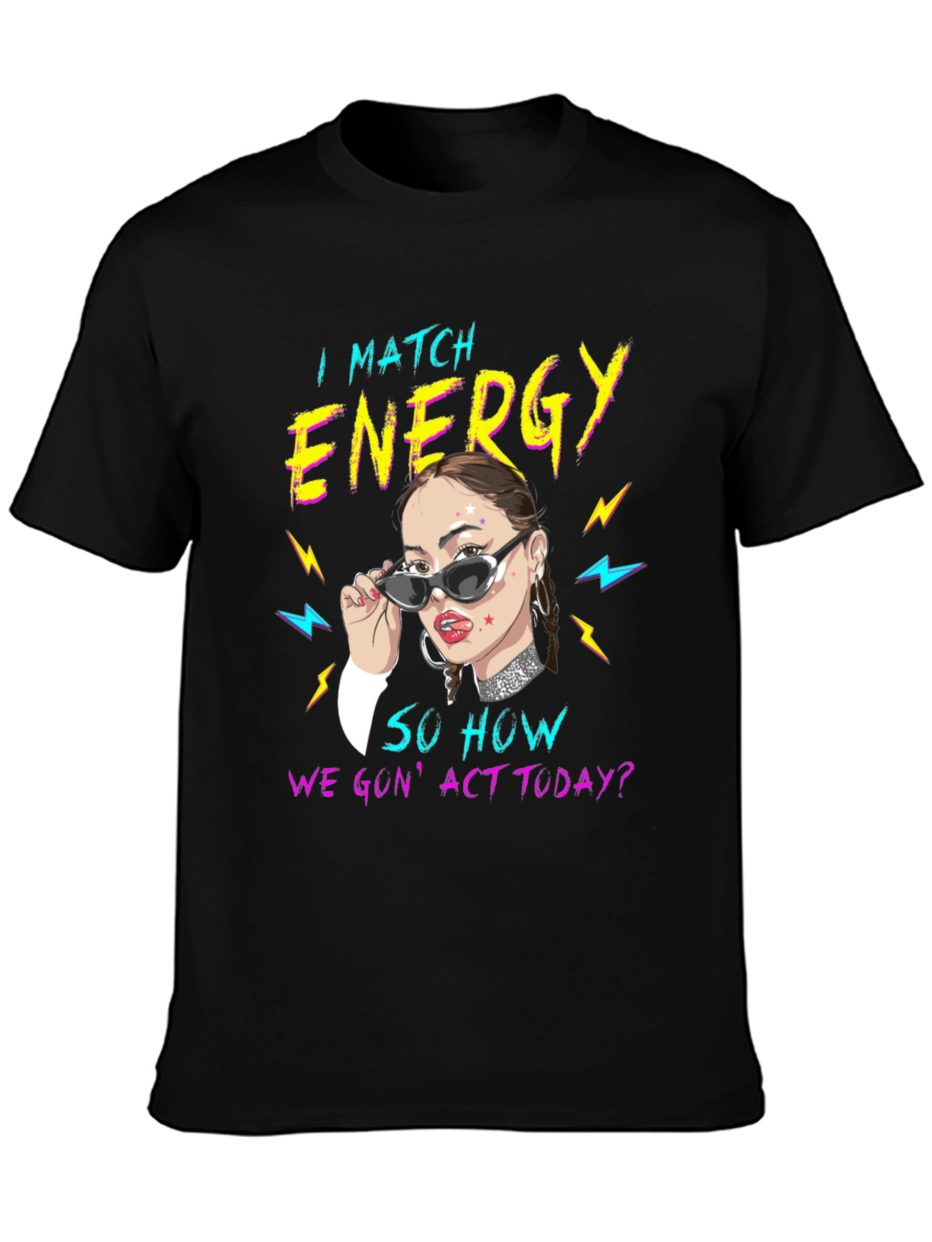 I Match Energy Graphic Tee - Black Unisex T-Shirt
