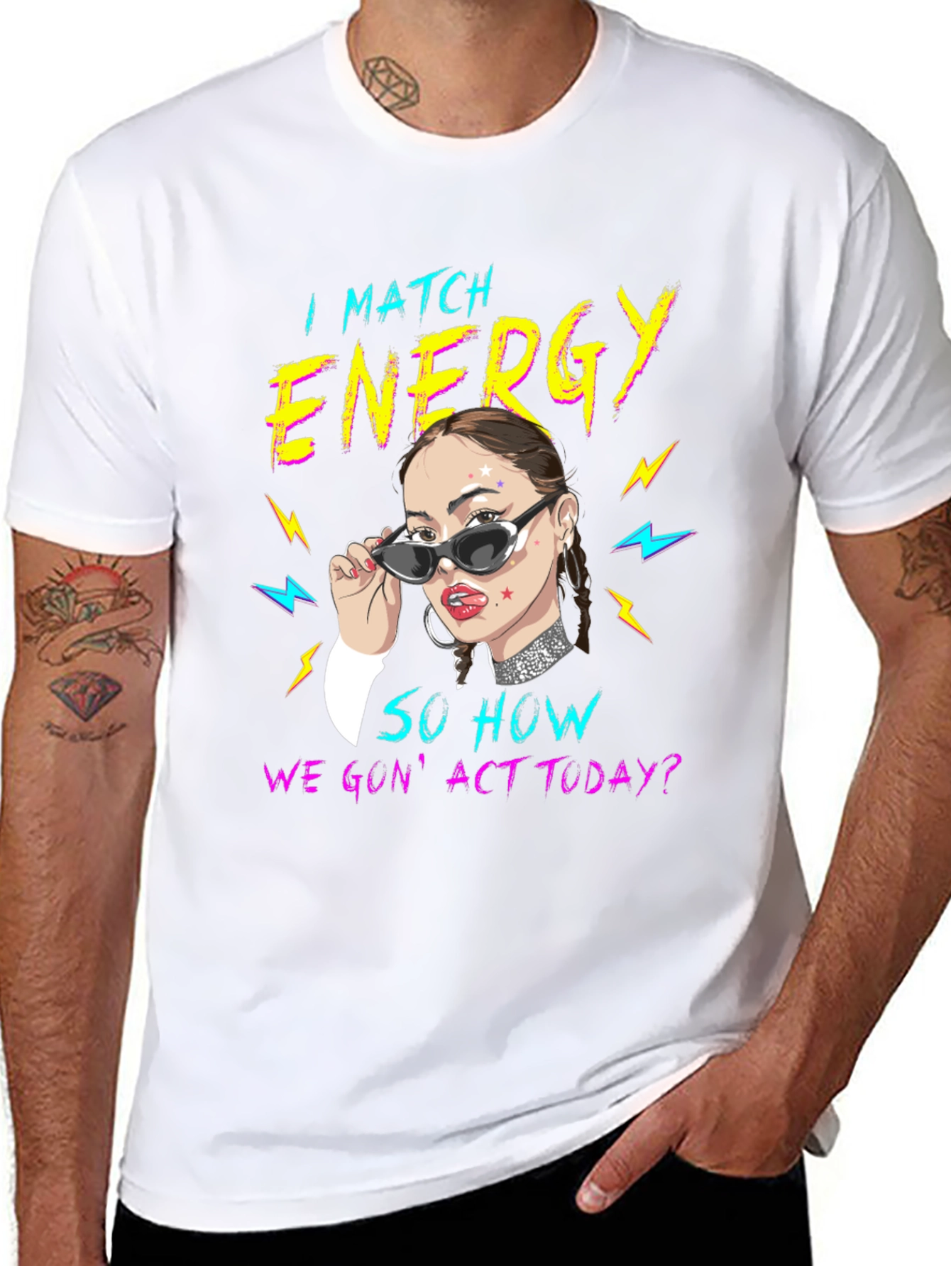 I Match Energy Graphic Tee - Black Unisex T-Shirt