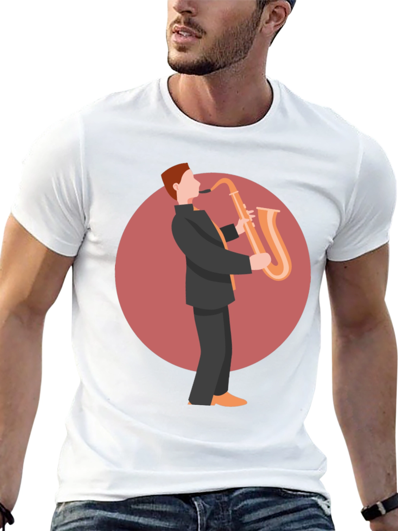 Saxophone Player Graphic T-Shirt