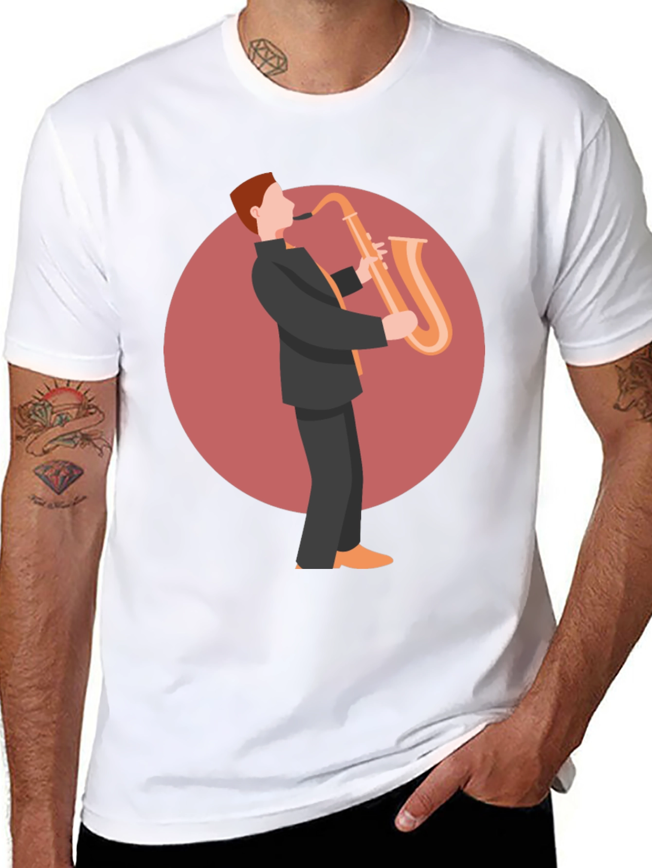 Saxophone Player Graphic T-Shirt