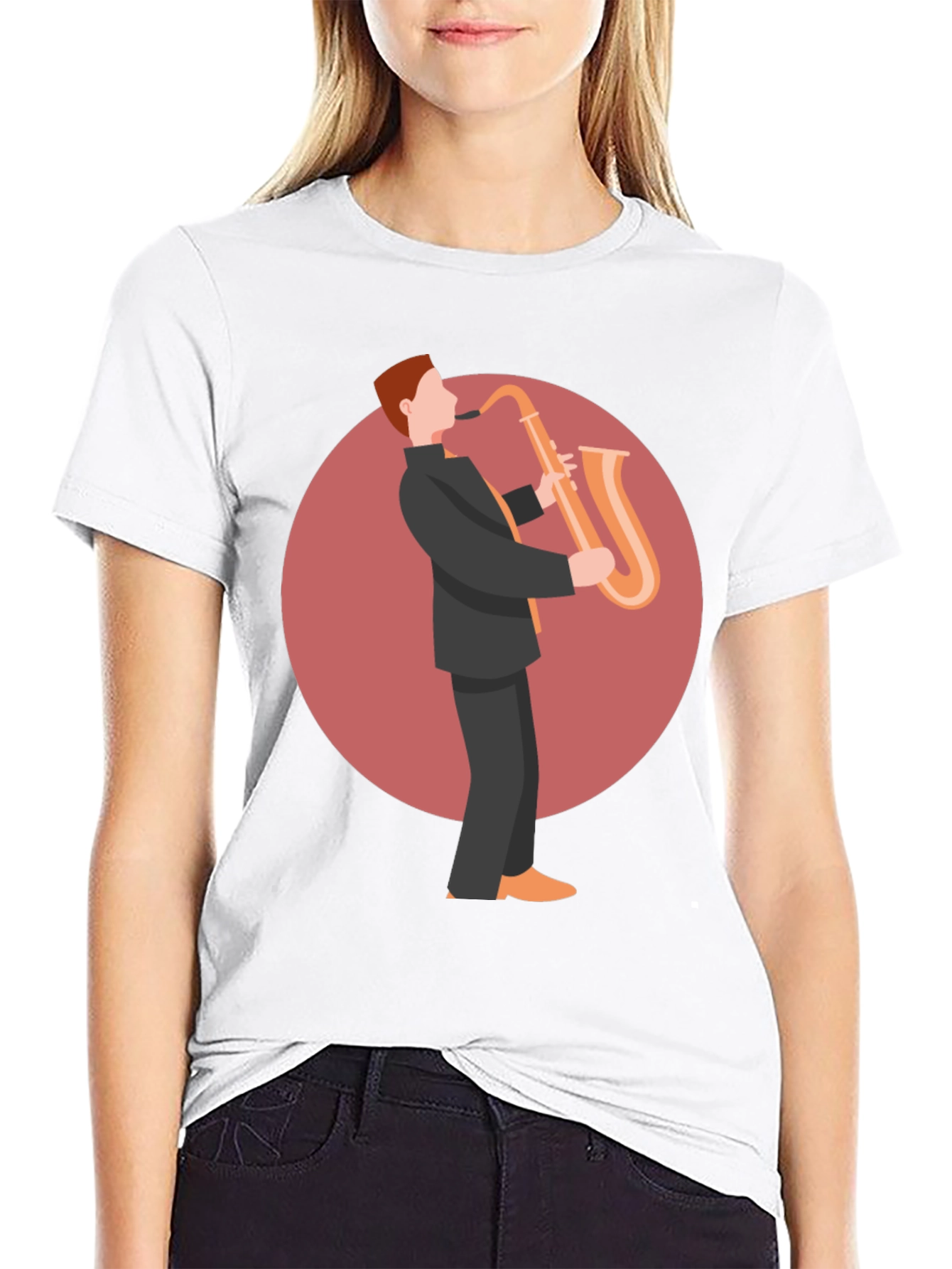 Saxophone Player Graphic T-Shirt