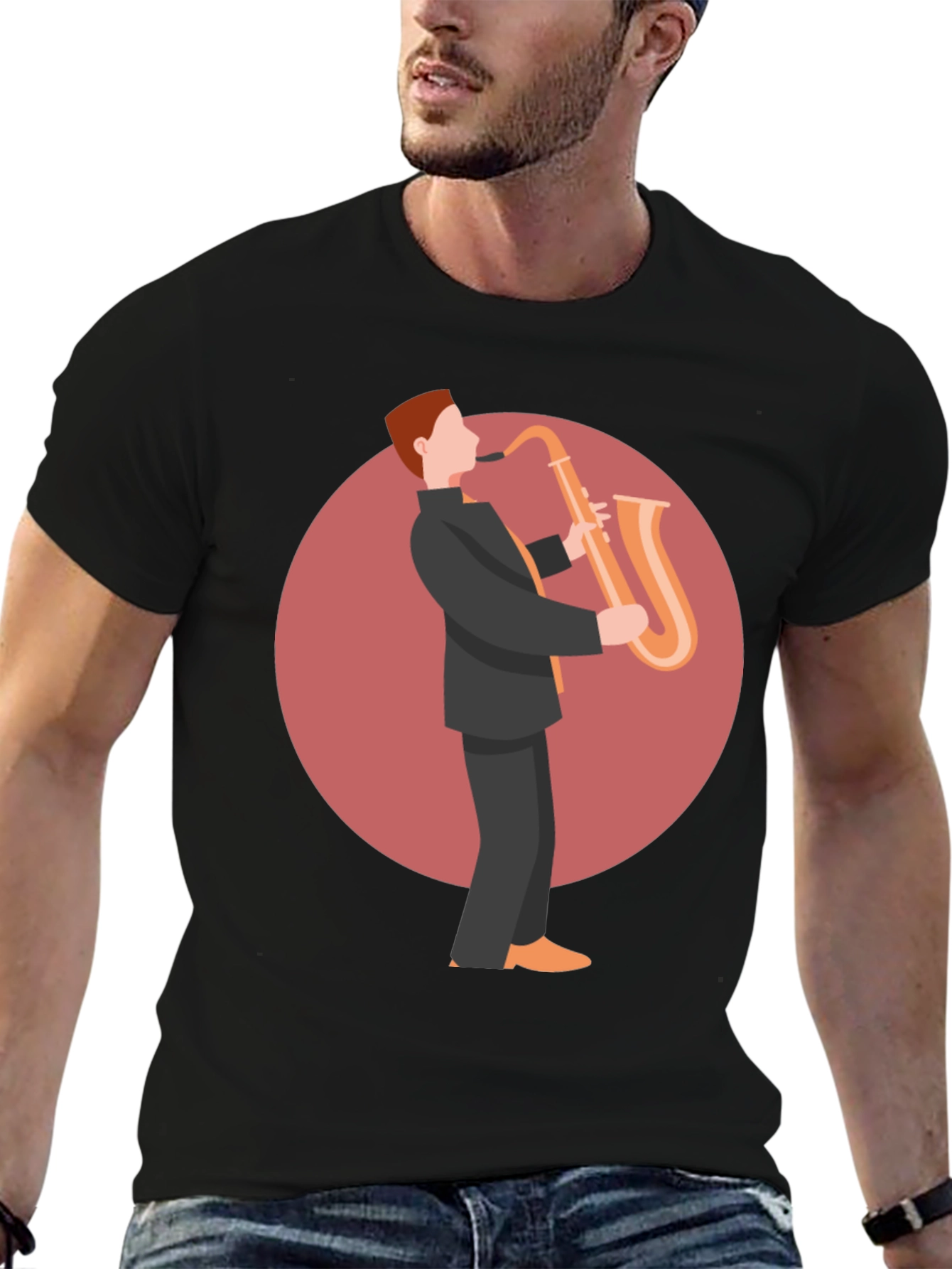 Saxophone Player Graphic T-Shirt