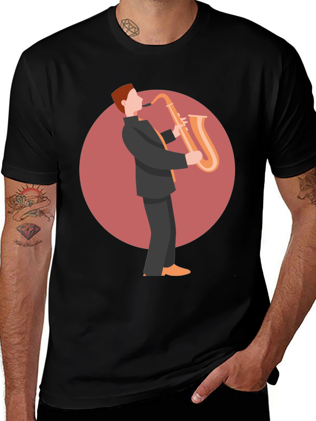 Saxophone Player Graphic T-Shirt