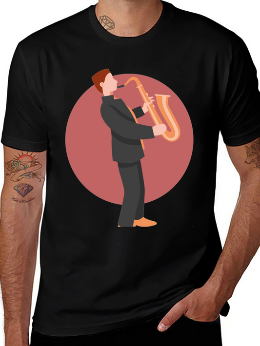 Saxophone Player Graphic T-Shirt