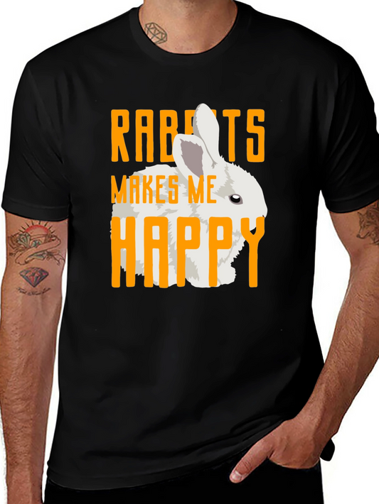 Rabbits Make Me Happy Graphic Tee