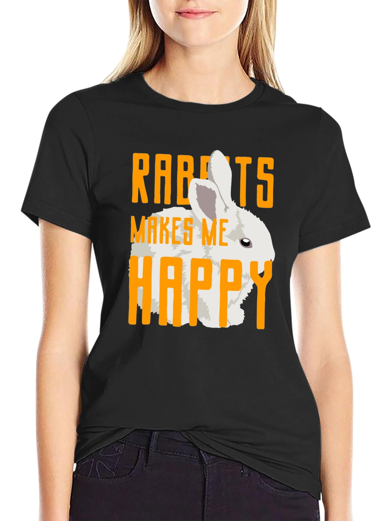 Rabbits Make Me Happy Graphic Tee