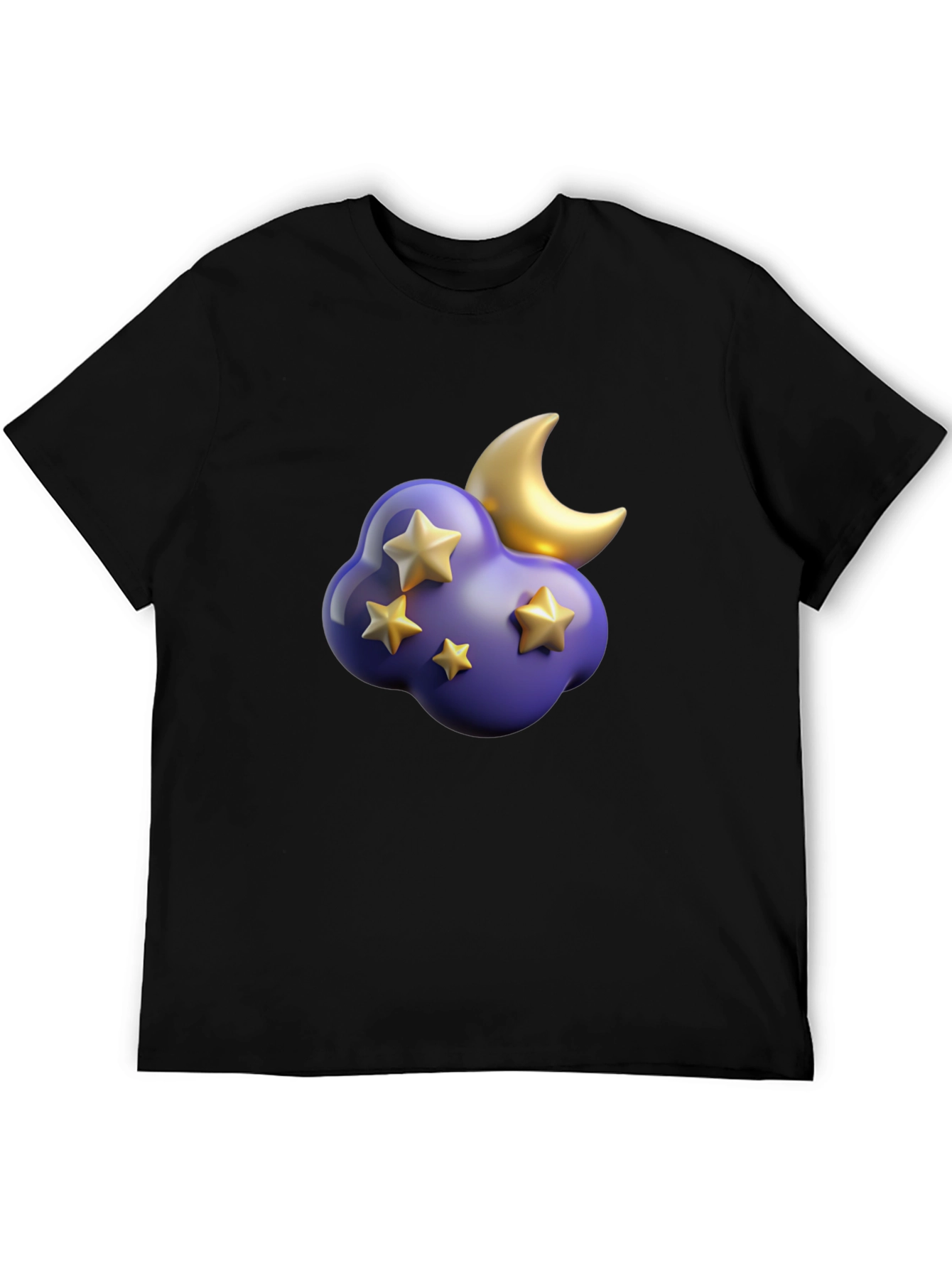 Dreamy Night T-Shirt: Starry Cloud and Moon Graphic Tee