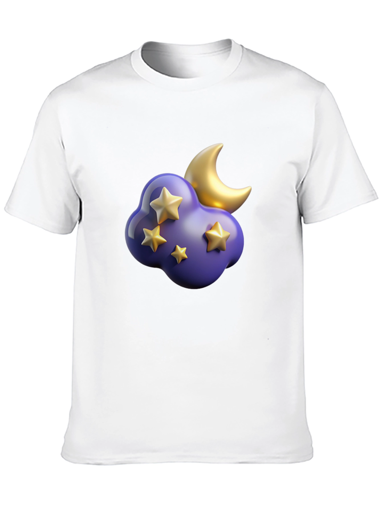 Dreamy Night T-Shirt: Starry Cloud and Moon Graphic Tee