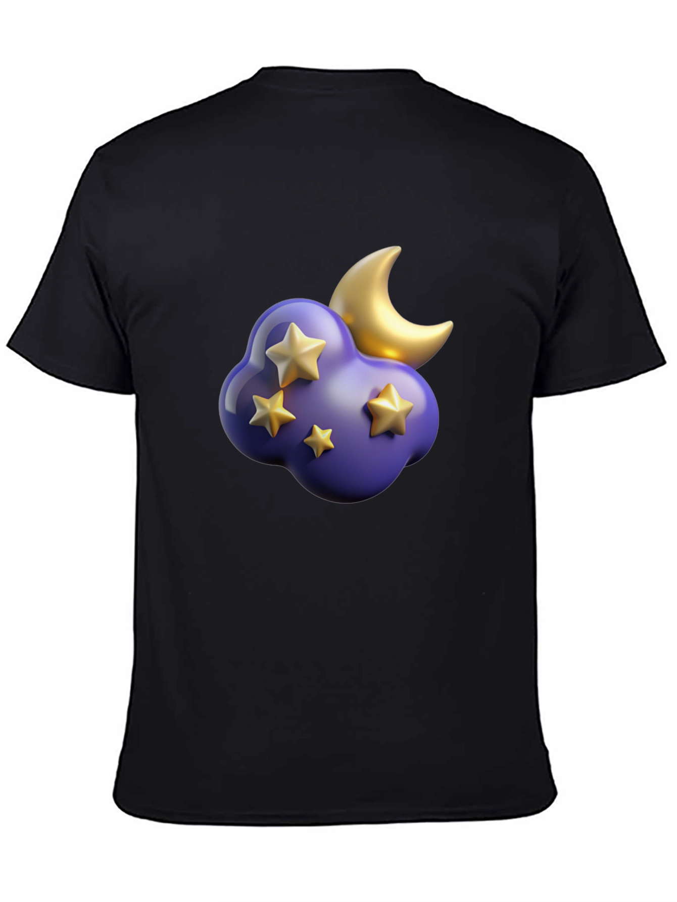 Dreamy Night T-Shirt: Starry Cloud and Moon Graphic Tee