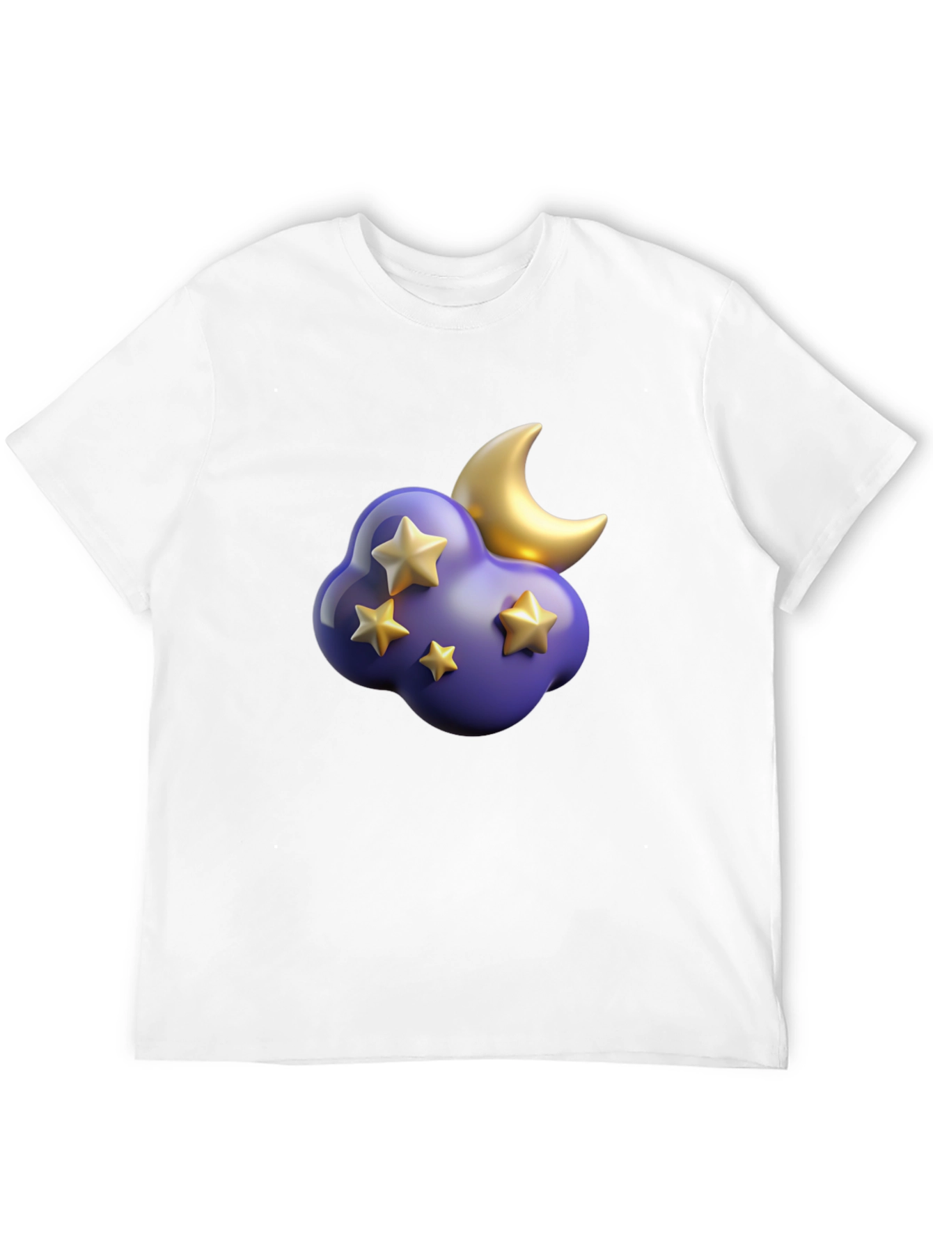Dreamy Night T-Shirt: Starry Cloud and Moon Graphic Tee