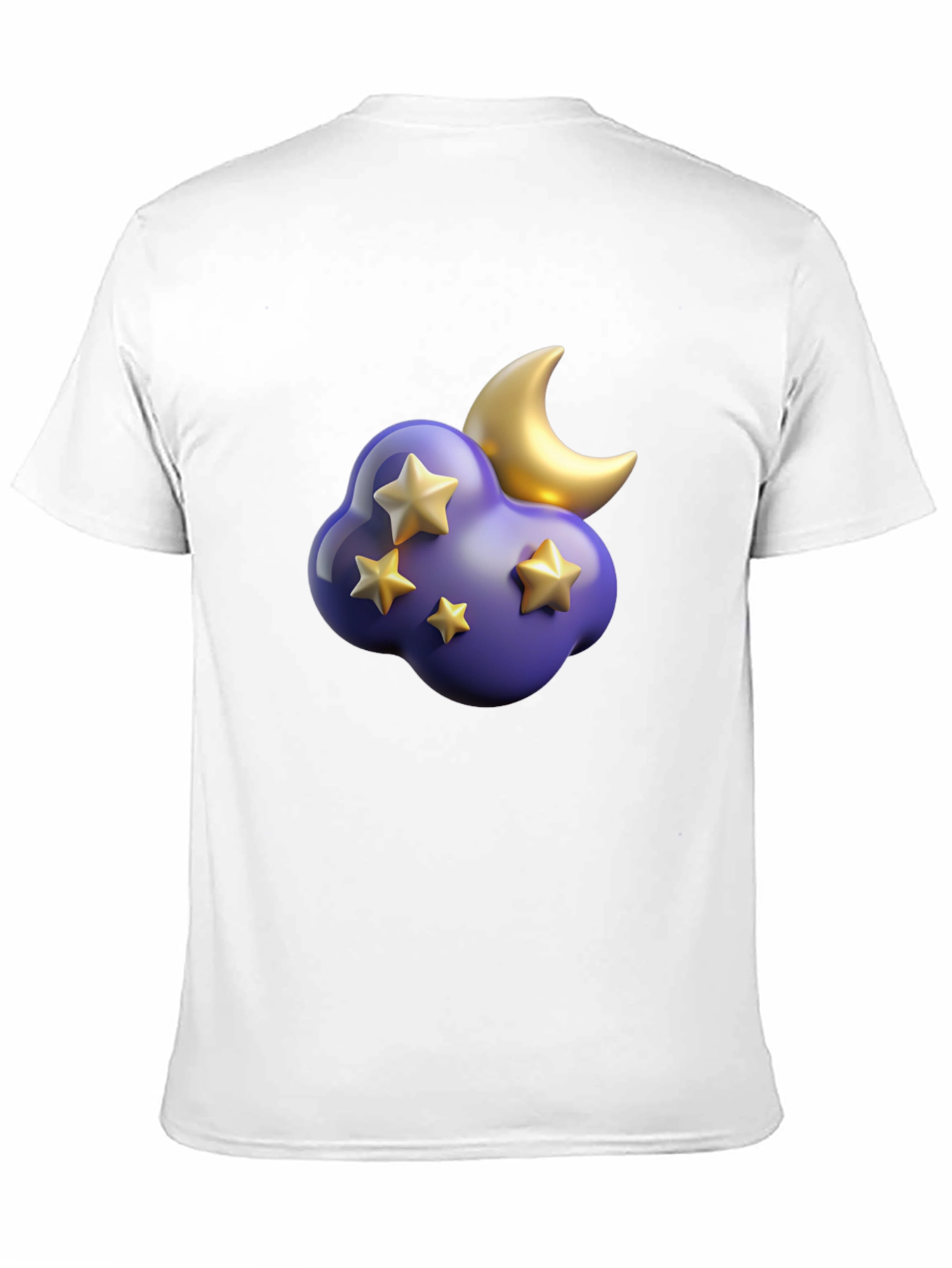Dreamy Night T-Shirt: Starry Cloud and Moon Graphic Tee