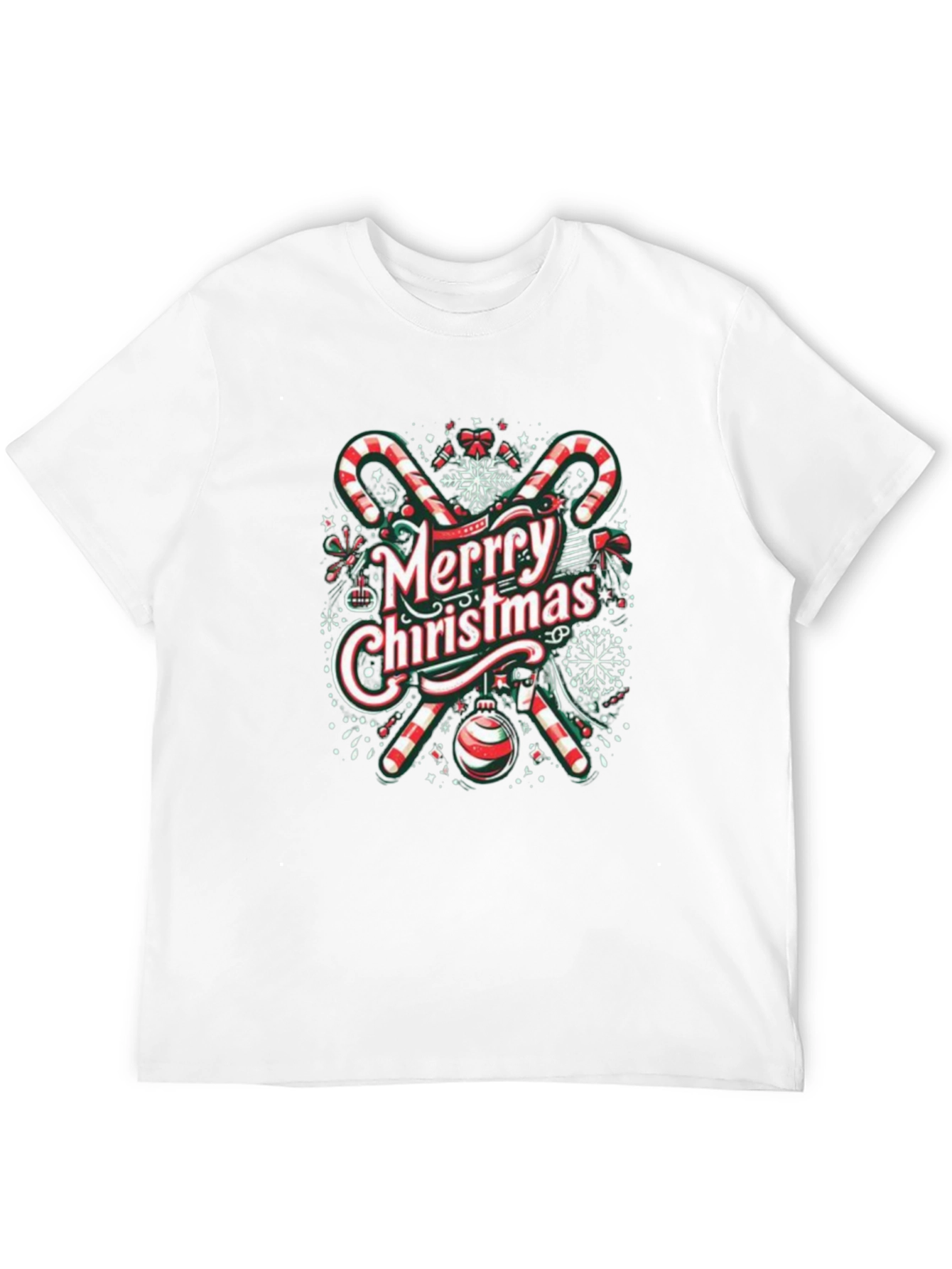Merry Christmas Graphic Tee - Holiday Cheer