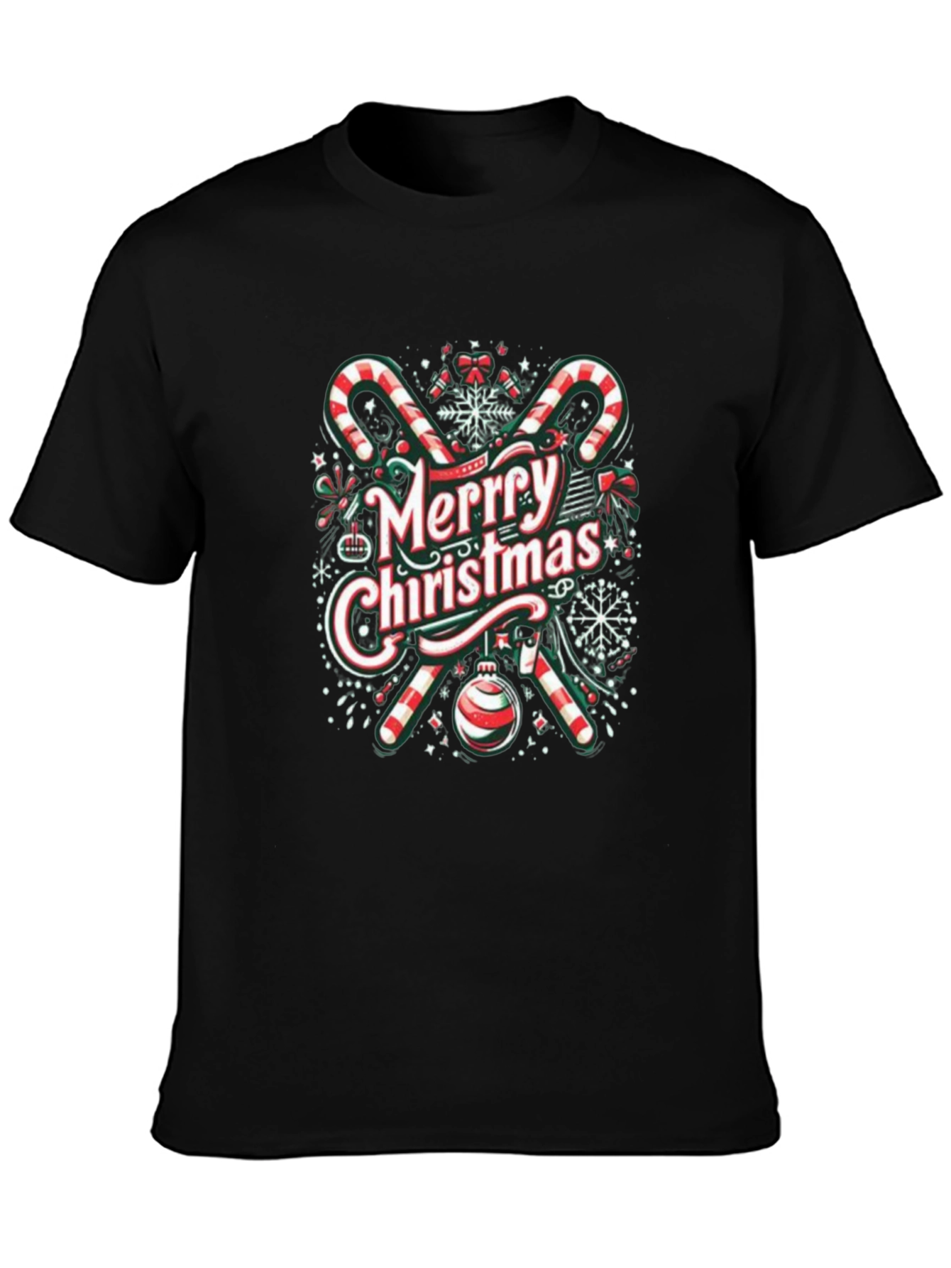 Merry Christmas Graphic Tee - Holiday Cheer
