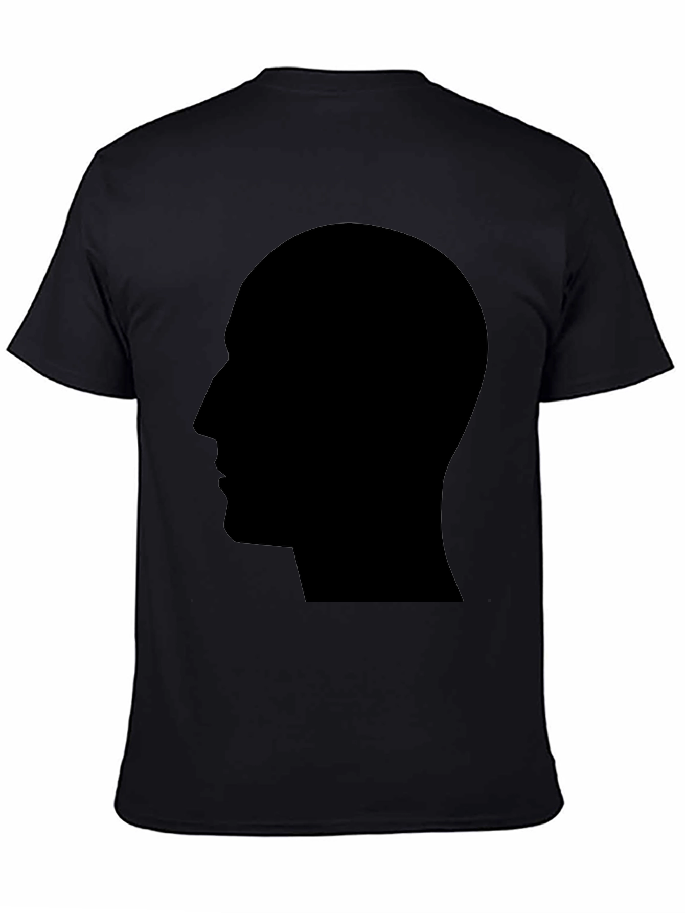 Silhouette Head Black T-Shirt - Modern Graphic Tee