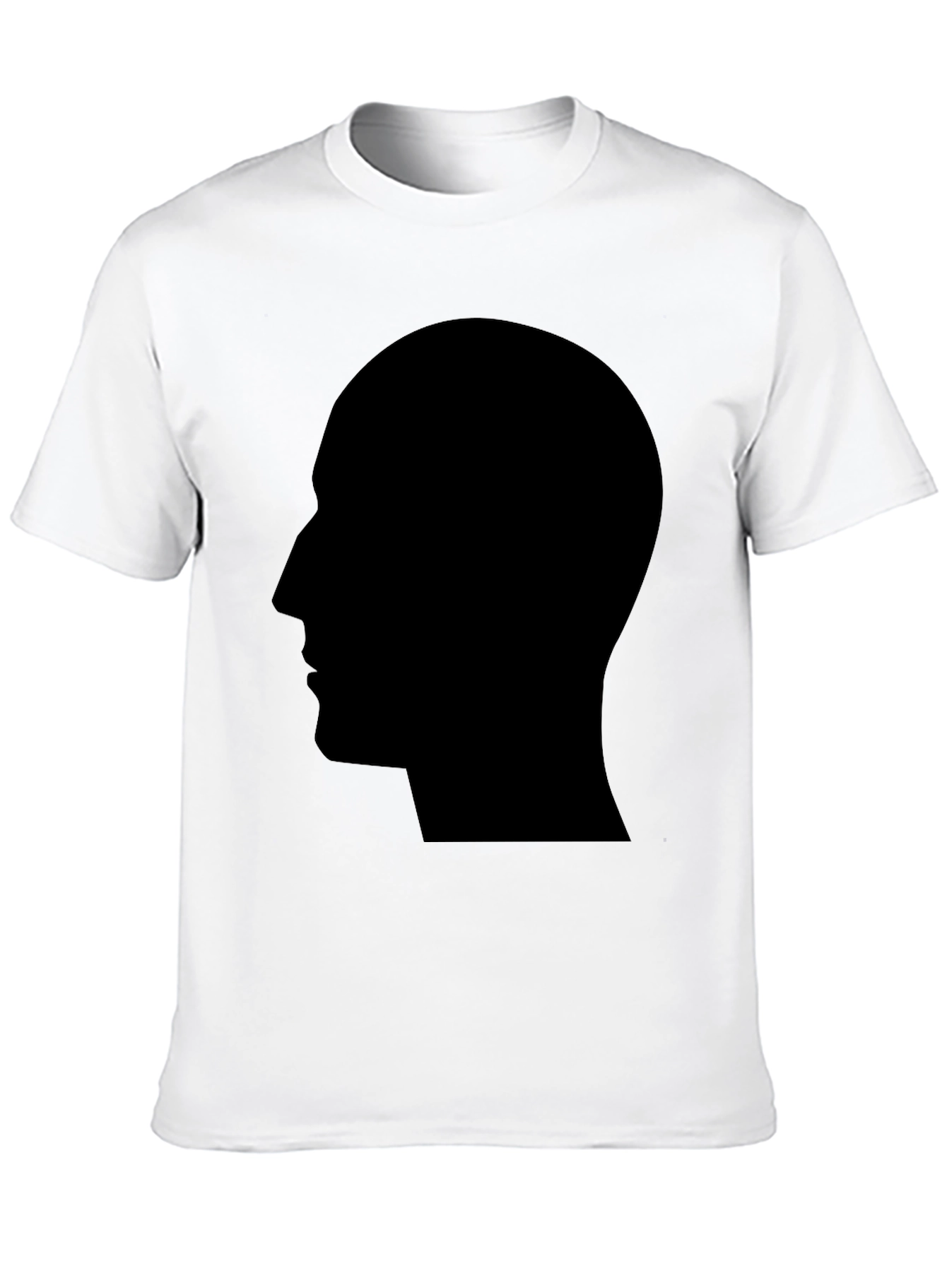 Silhouette Head Black T-Shirt - Modern Graphic Tee