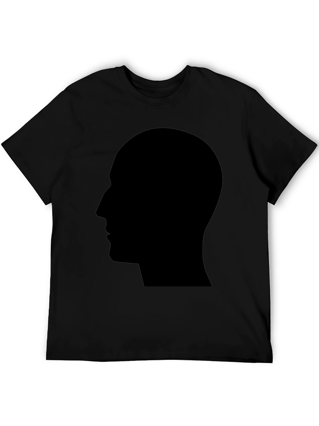 Silhouette Head Black T-Shirt - Modern Graphic Tee