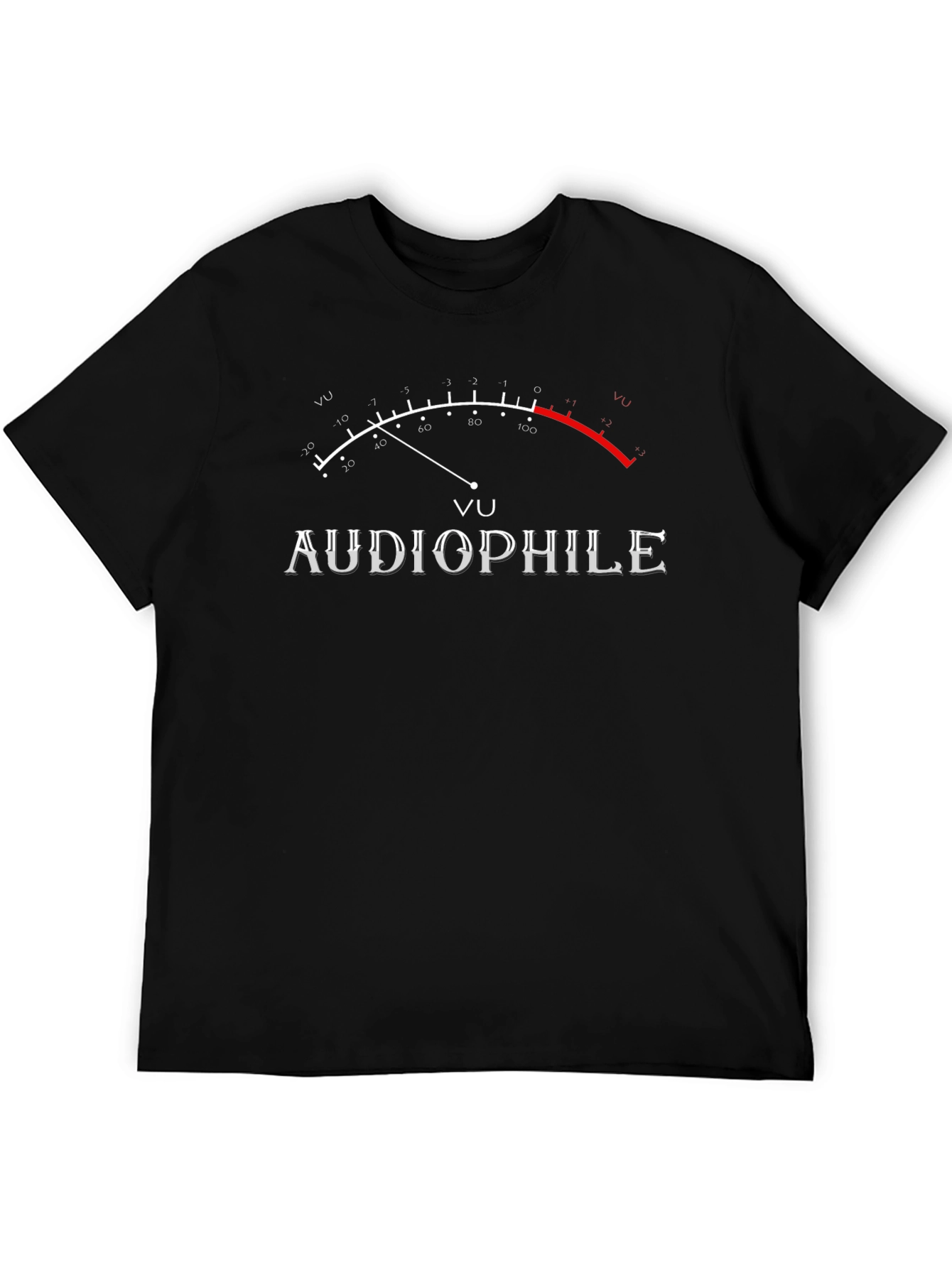 Audiophile VU Meter Graphic T-Shirt - Black
