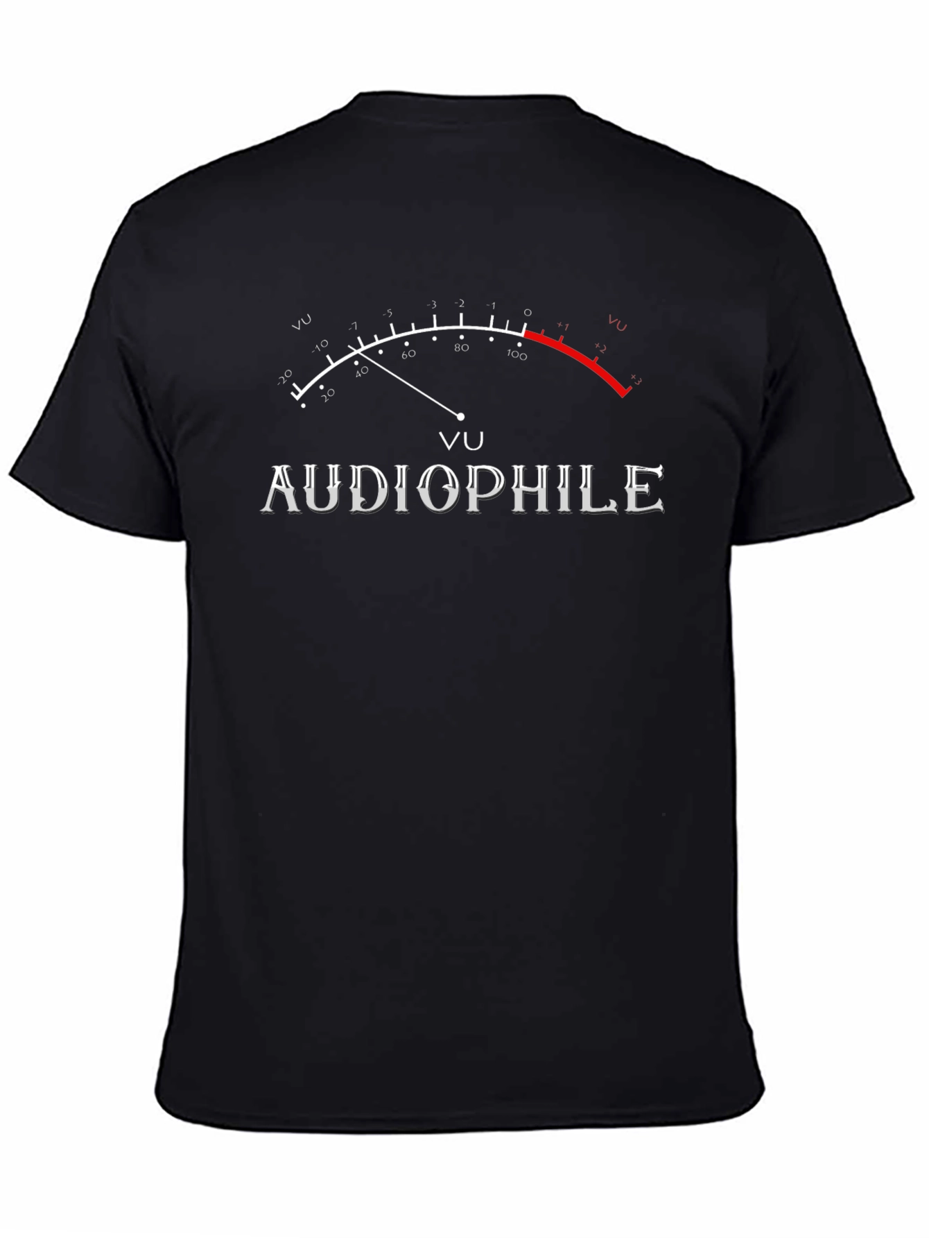 Audiophile VU Meter Graphic T-Shirt - Black