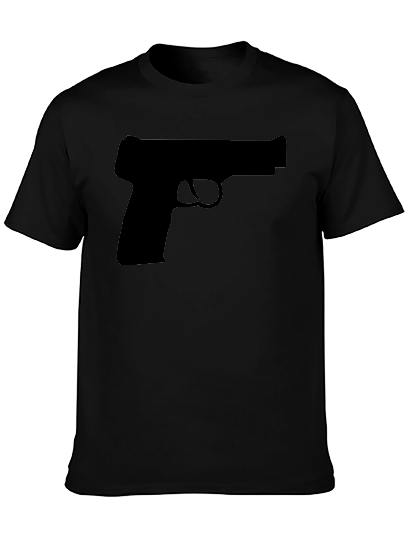 Gun Silhouette T-Shirt - Classic Black Tee