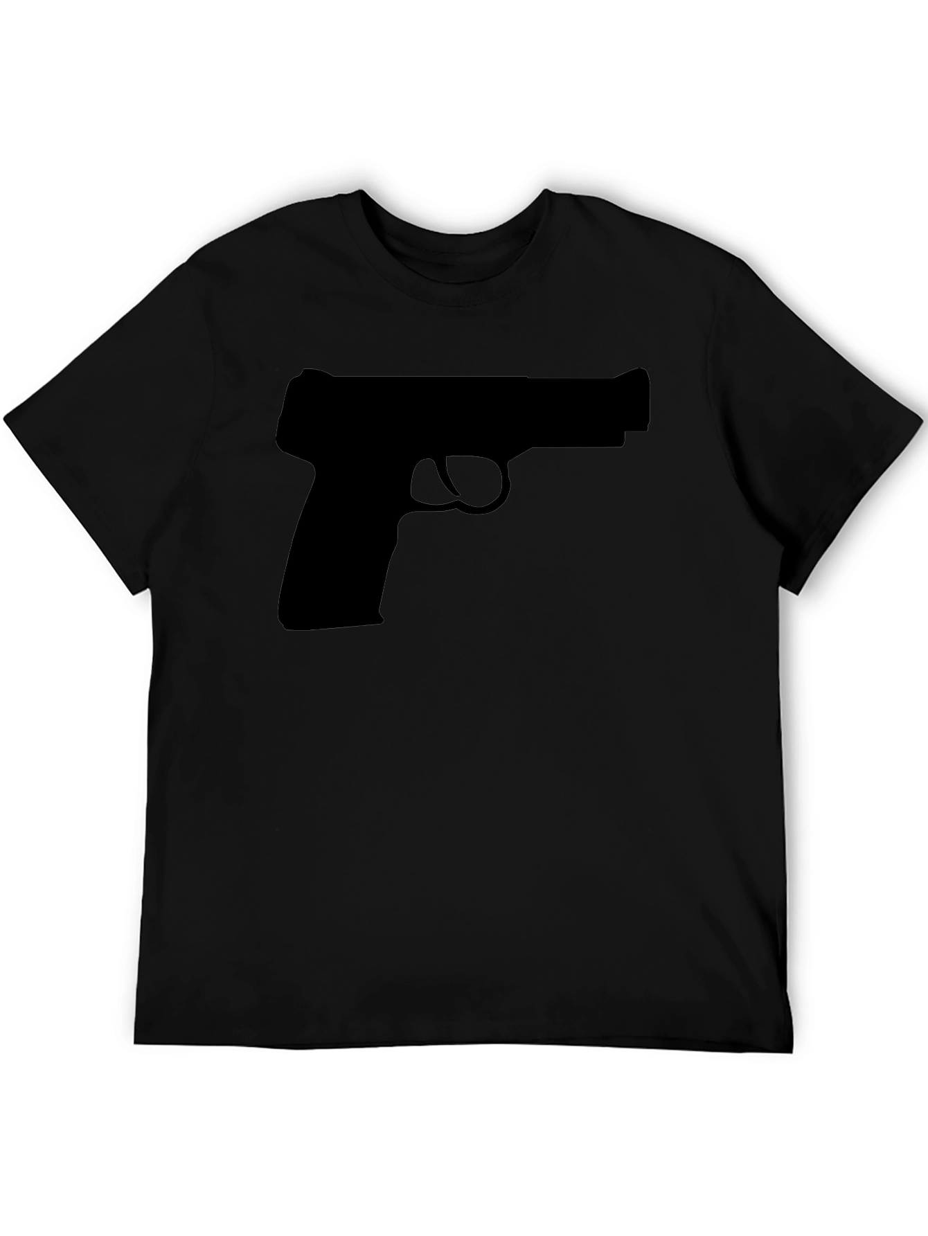 Gun Silhouette T-Shirt - Classic Black Tee