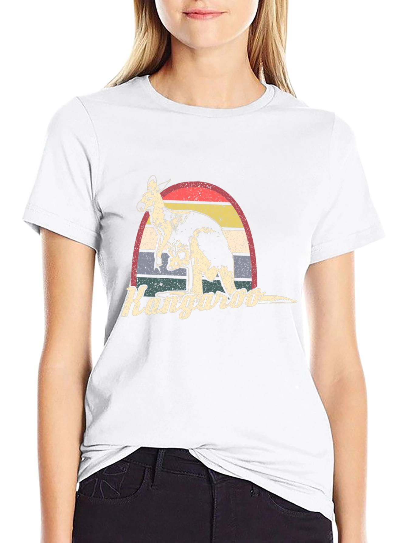 Retro Kangaroo Graphic T-Shirt