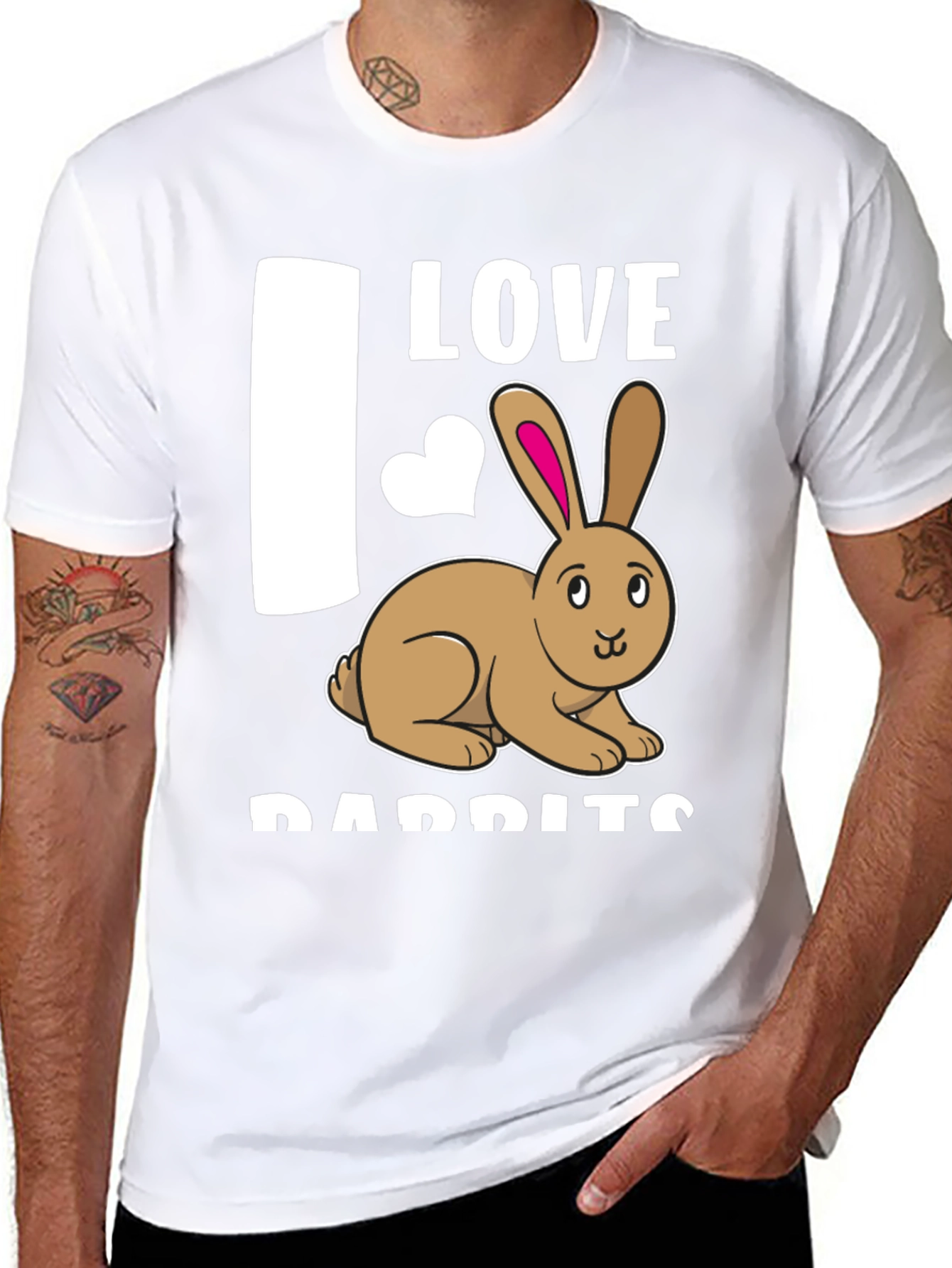 I Love Rabbits T-Shirt Cute Bunny Tee