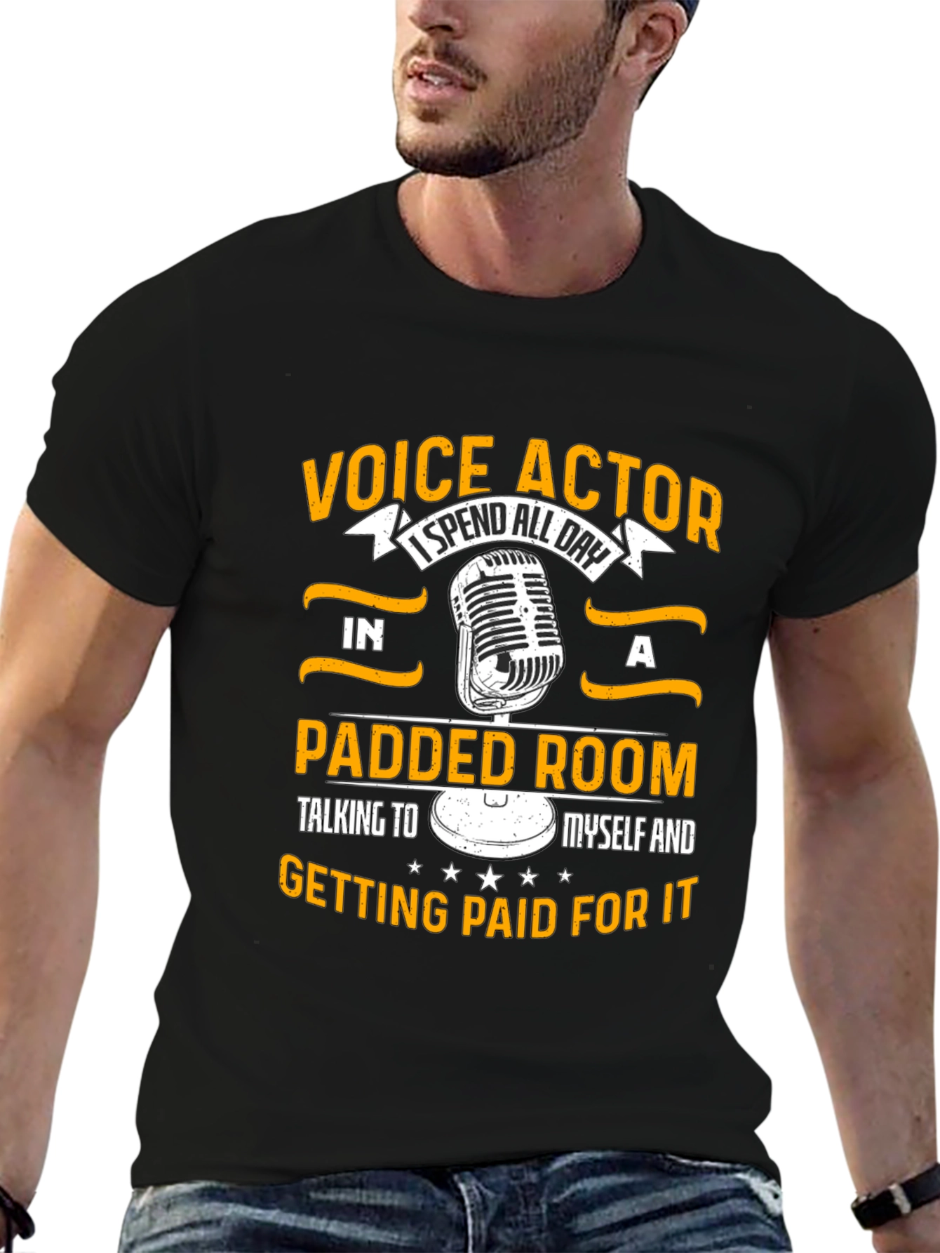 Voice Actor Padded Room Black T-Shirt