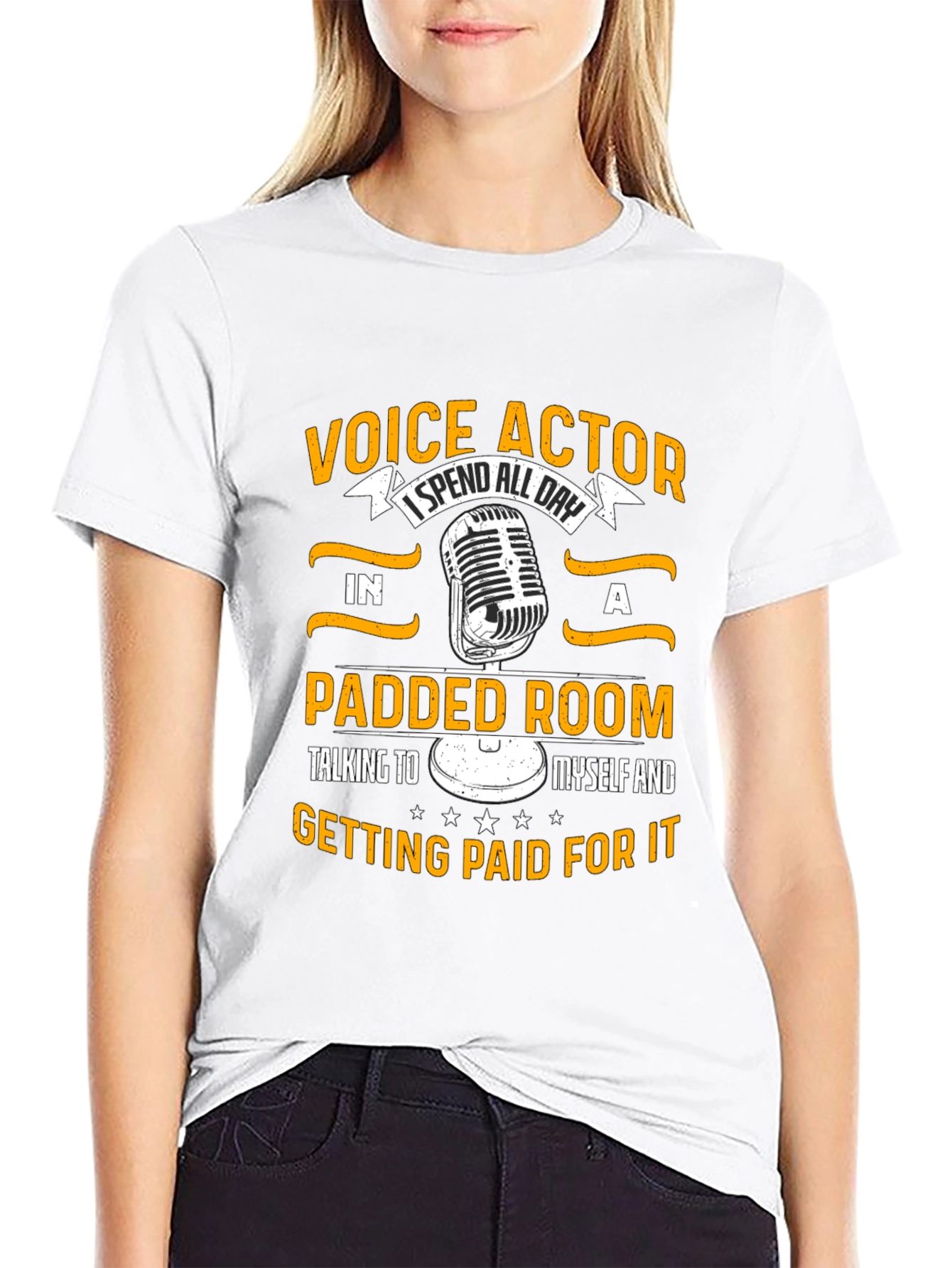 Voice Actor Padded Room Black T-Shirt