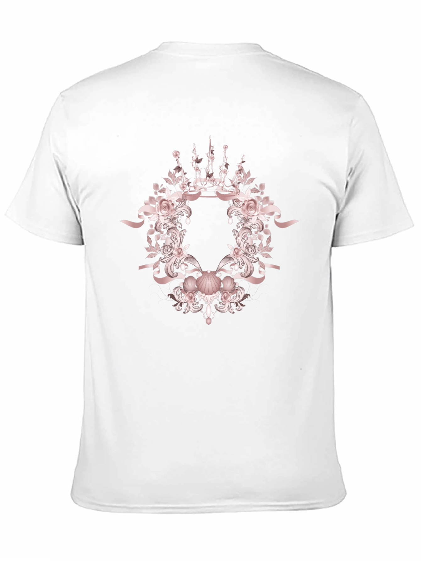 Elegant Floral Crown Graphic T-Shirt