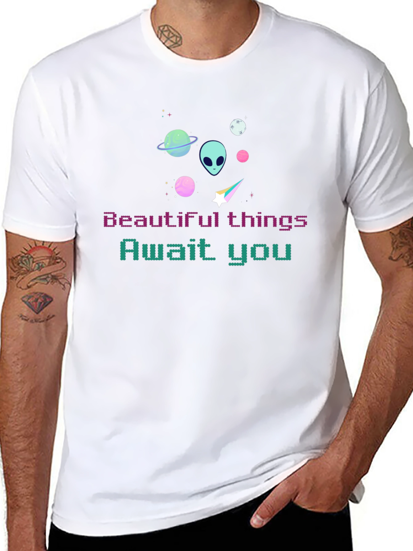 Space Alien Graphic T-Shirt - Beautiful Things Await You