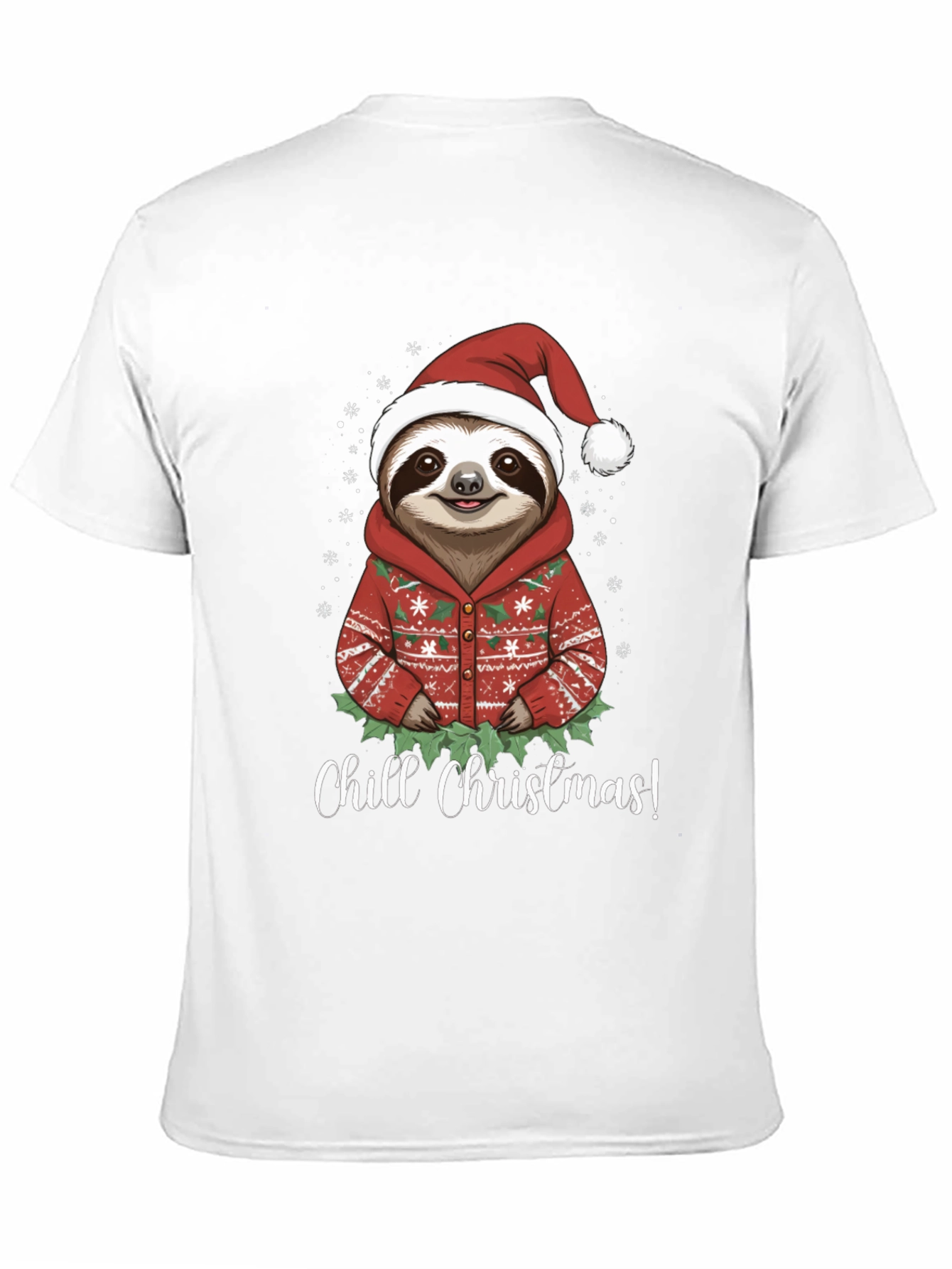 Chill Christmas Sloth T-Shirt - Holiday Apparel