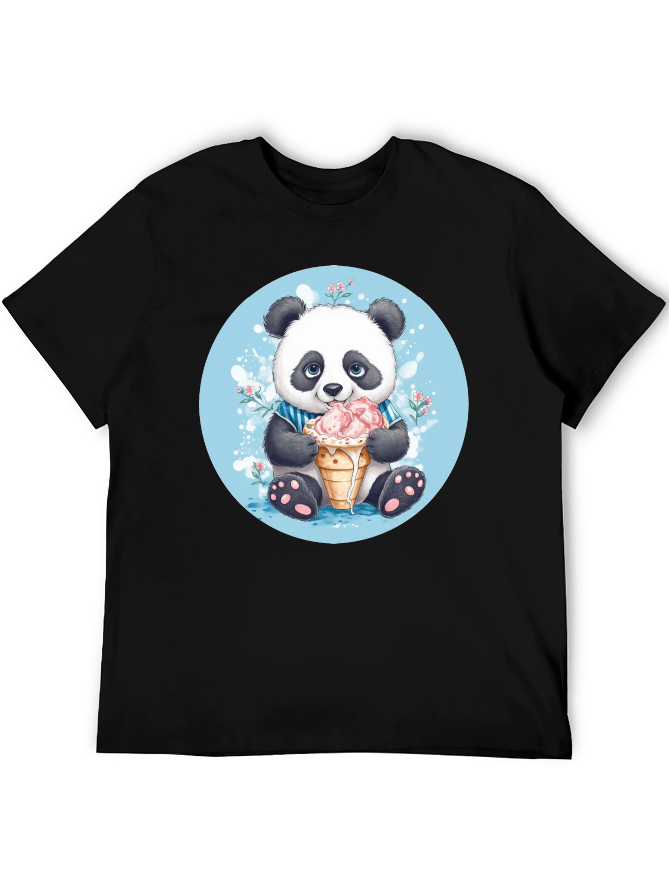Cute Panda Ice Cream T-Shirt