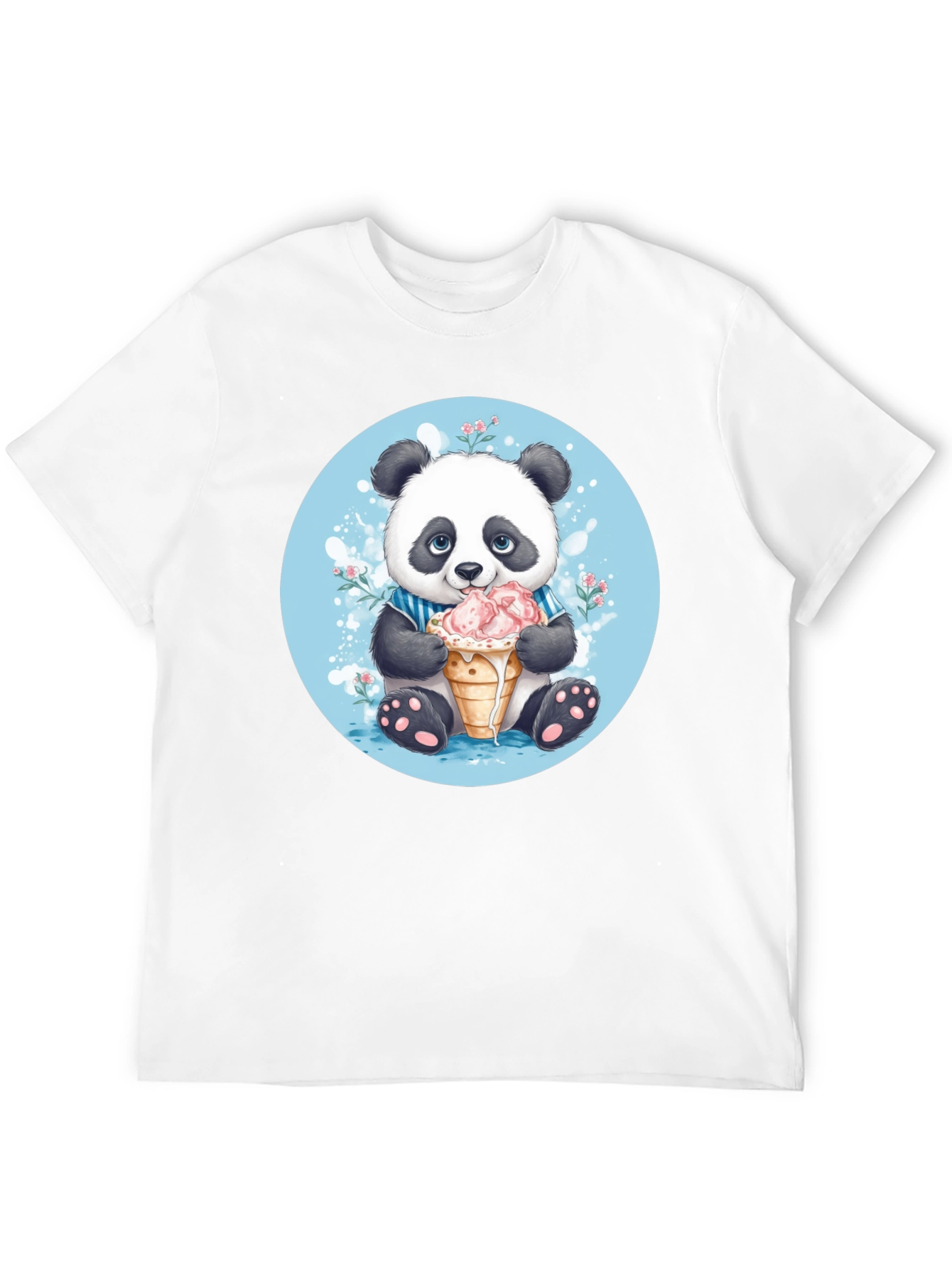 Cute Panda Ice Cream T-Shirt