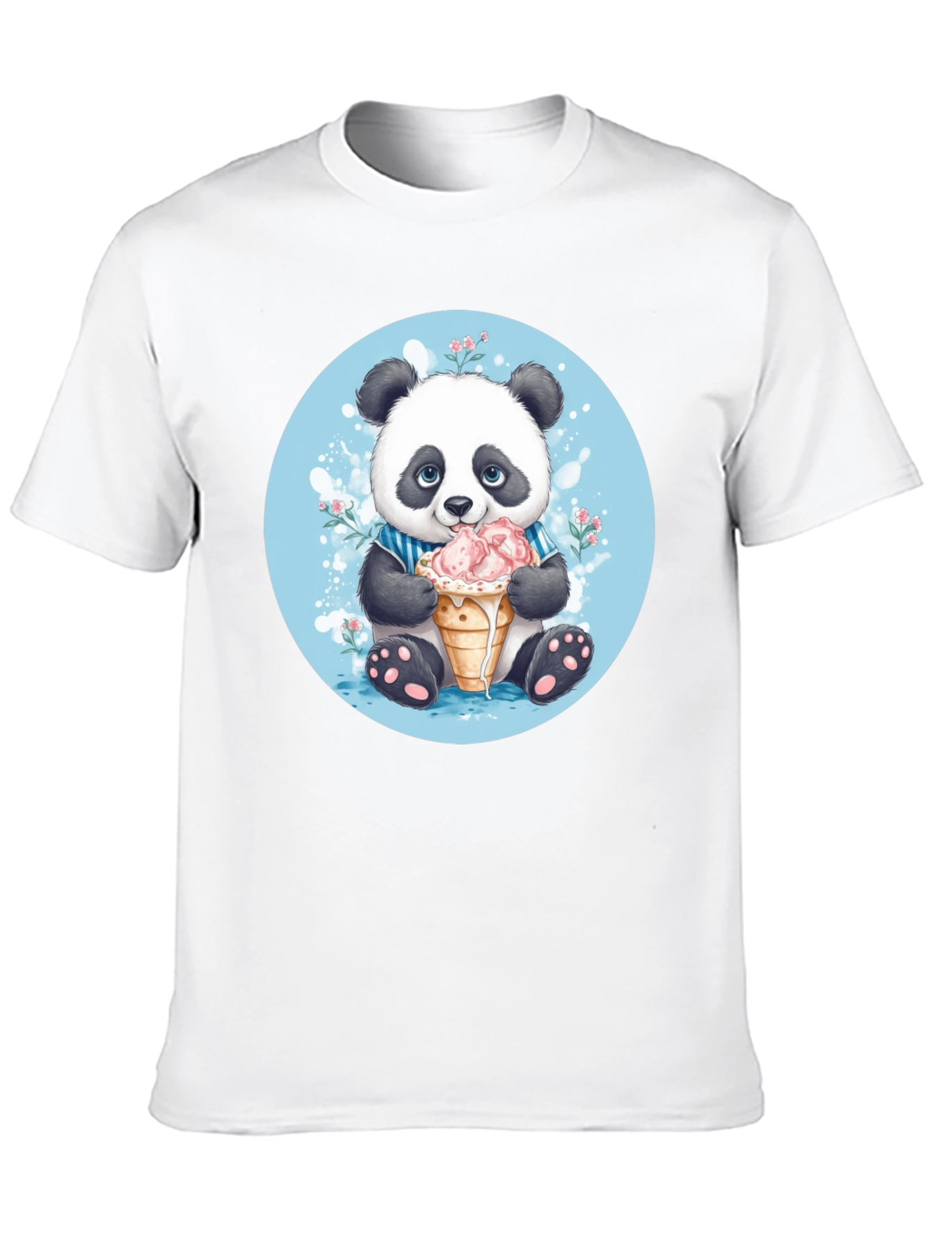 Cute Panda Ice Cream T-Shirt