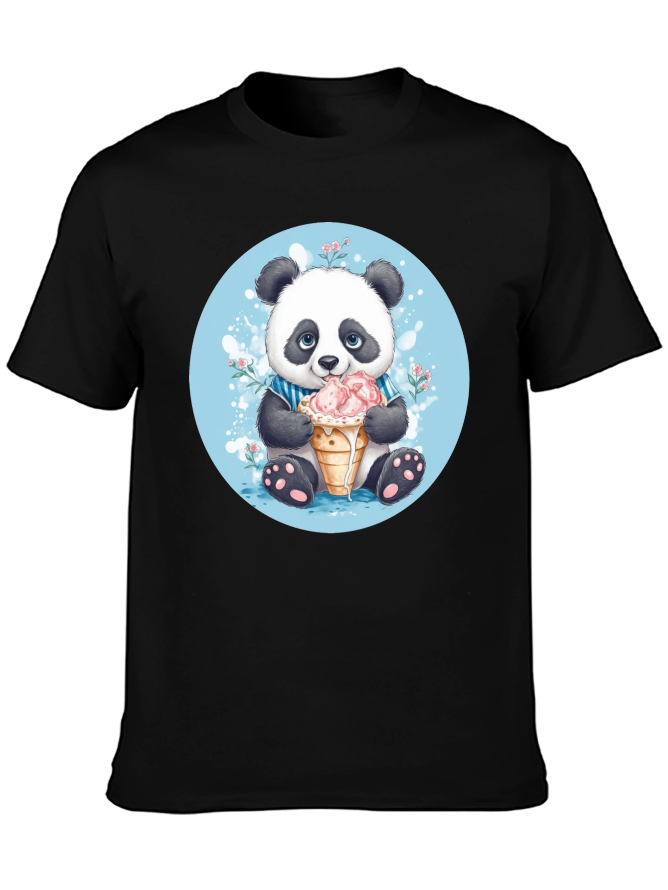 Cute Panda Ice Cream T-Shirt
