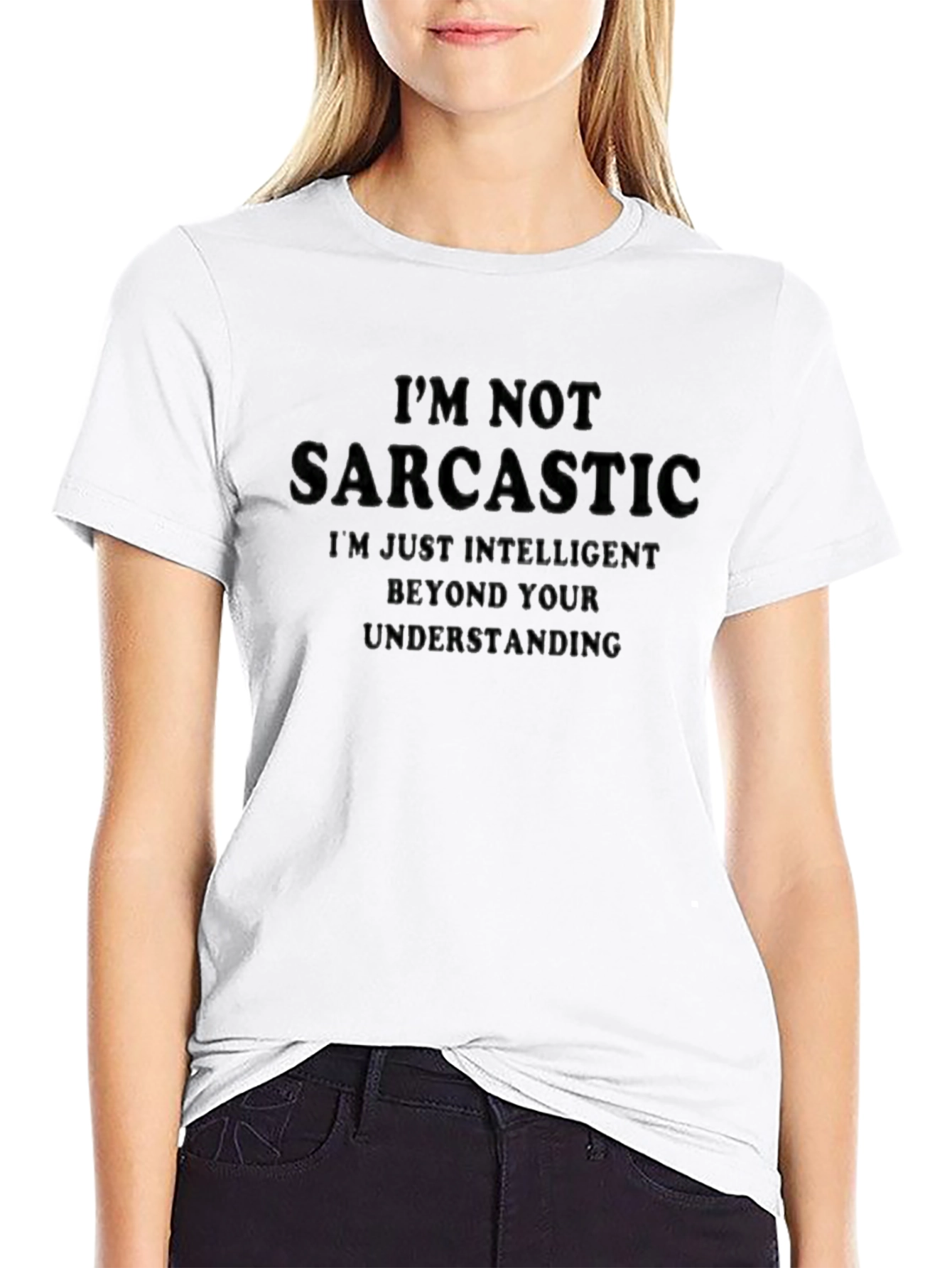 Sarcastic? Black T-Shirt - Funny Saying