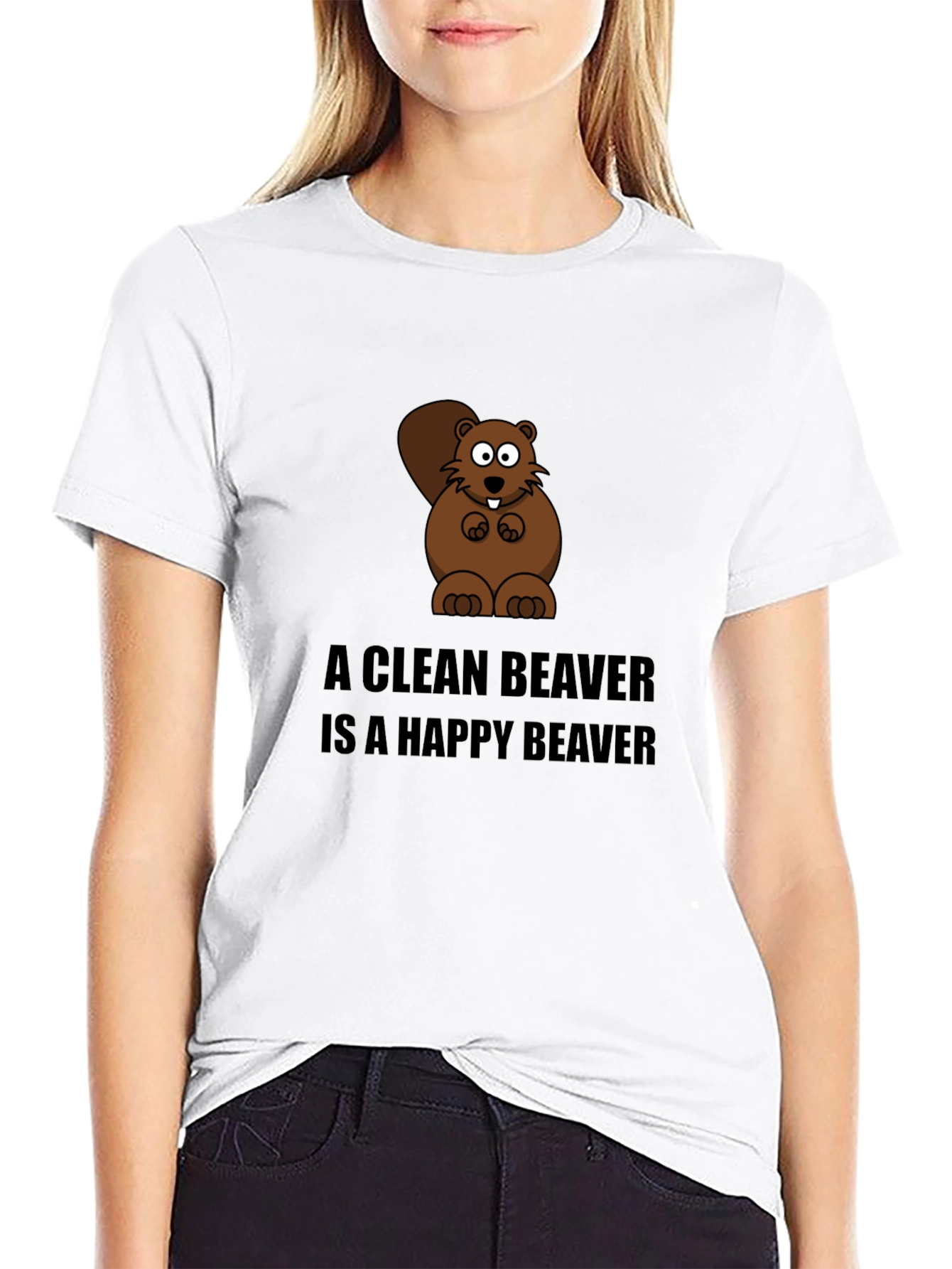 A Clean Beaver T-Shirt - Funny Cartoon Tee